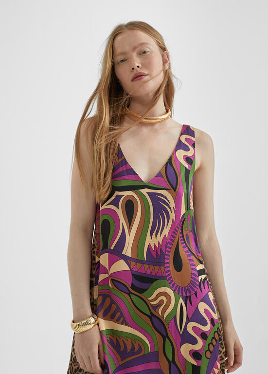 VESTIDO COMPRIDO ESTAMPADO - LOLA CASADEMUNT BY MAITE