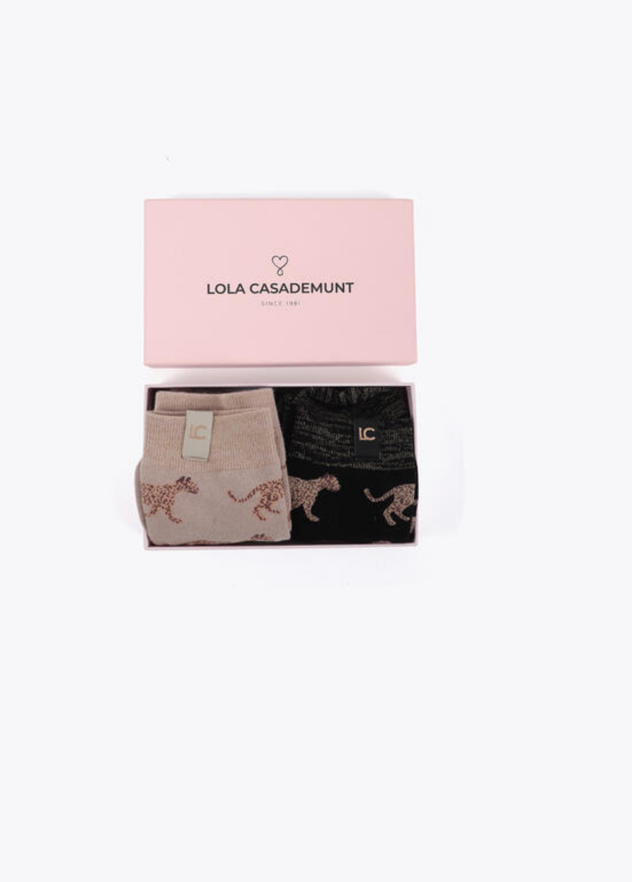 PACK MEIAS COM ESTAMPADO LEOPARDO - LOLA CASADEMUNT