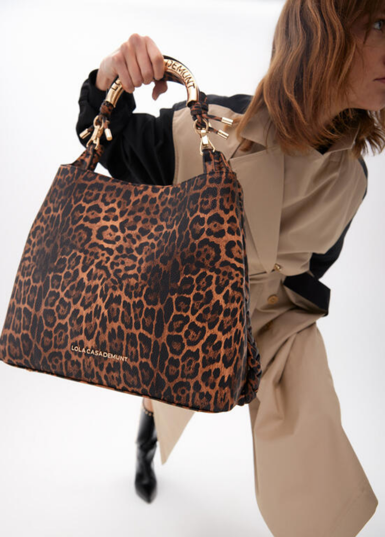 SHOPPER ANIMAL PRINT COM PEGA METÁLICA - LOLA CASADEMUNT