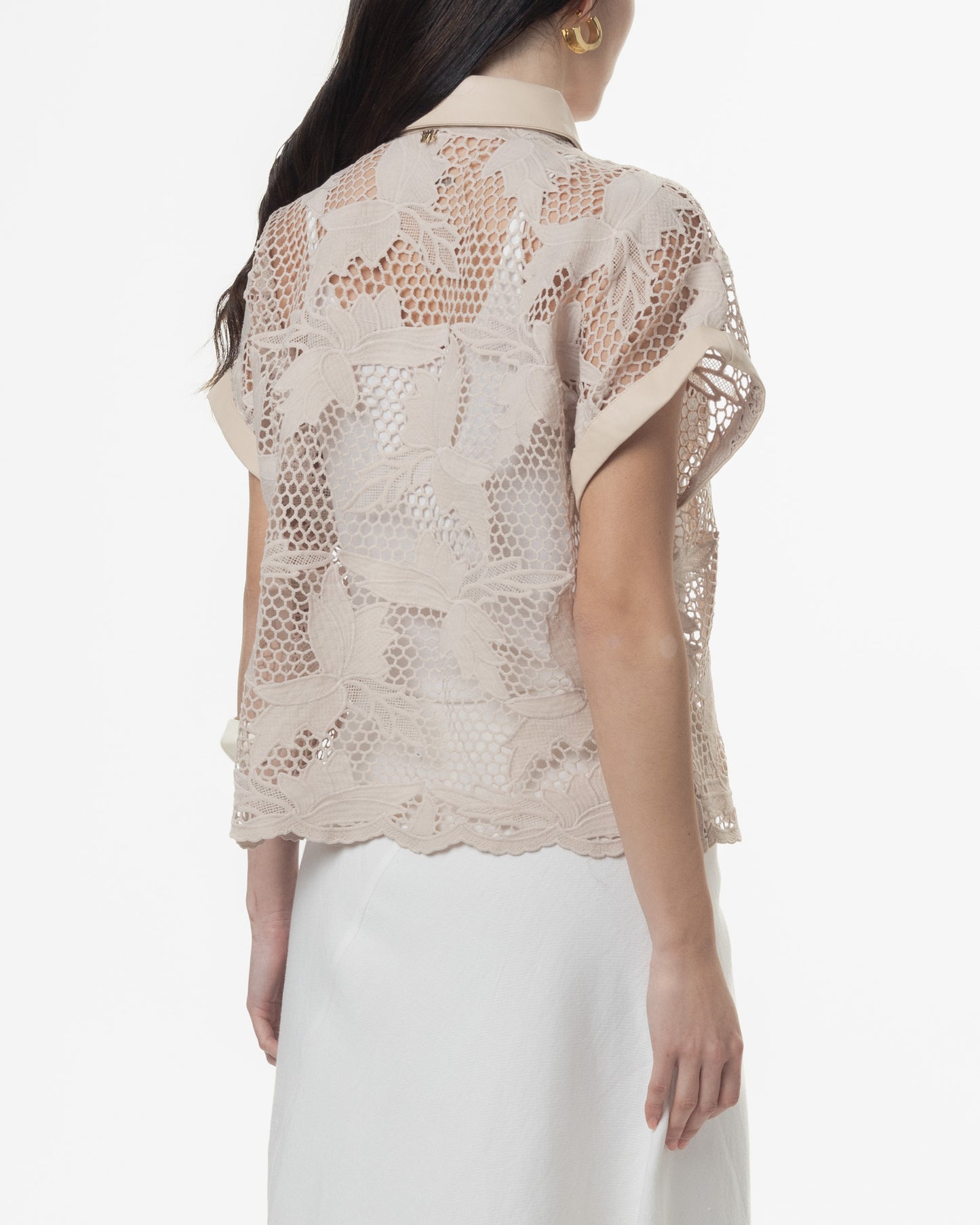 CAMISA CROCHÊ E ECOPELE - LOLA CASADEMUNT BY MAITE