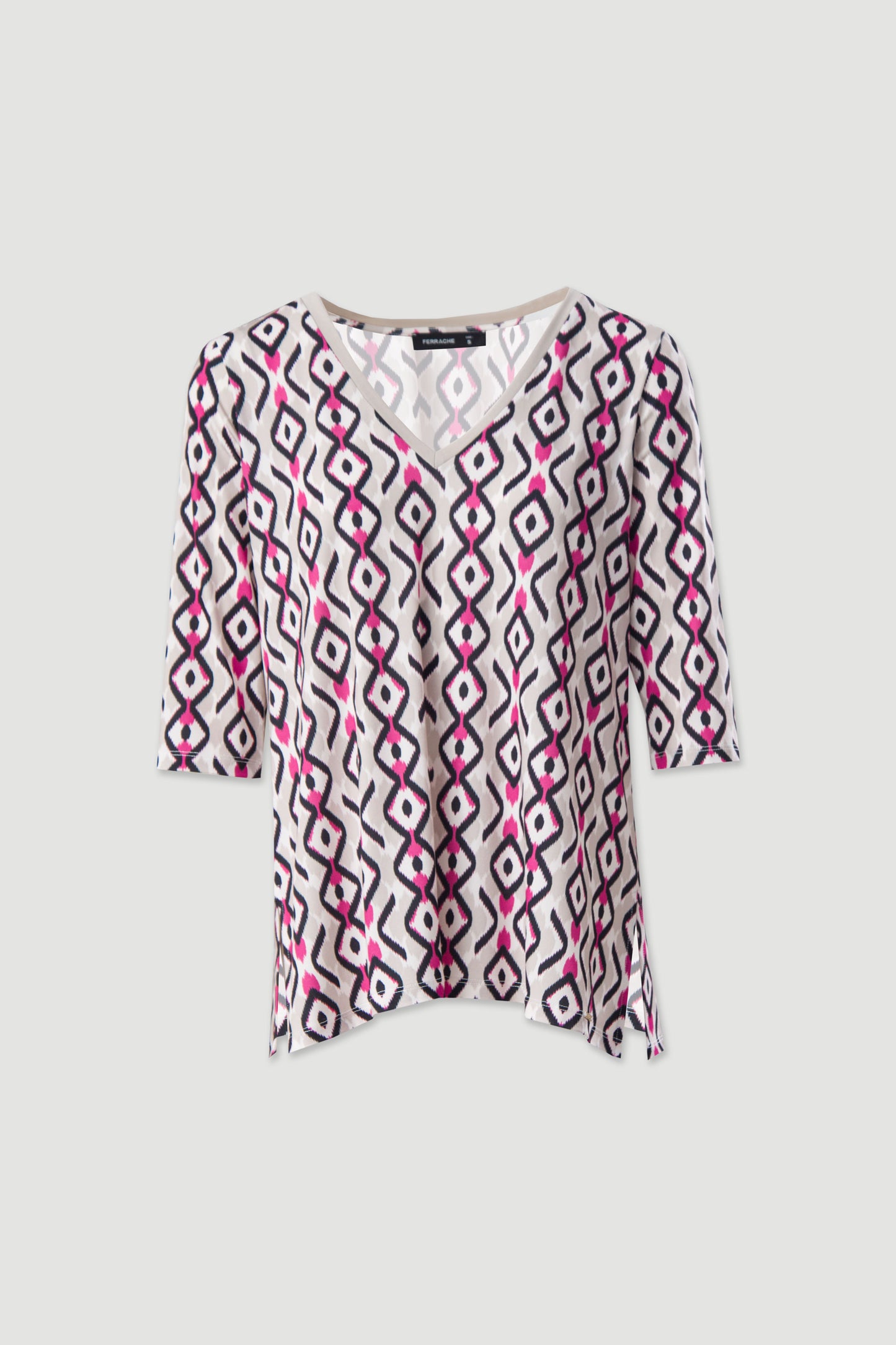 TÚNICA DE MALHA FLUIDA ESTAMPADA - FERRACHE