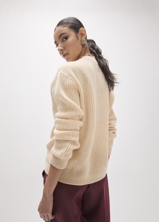 CARDIGAN CRU COM LAÇOS DE CRISTAL - LOLA CASADEMUNT