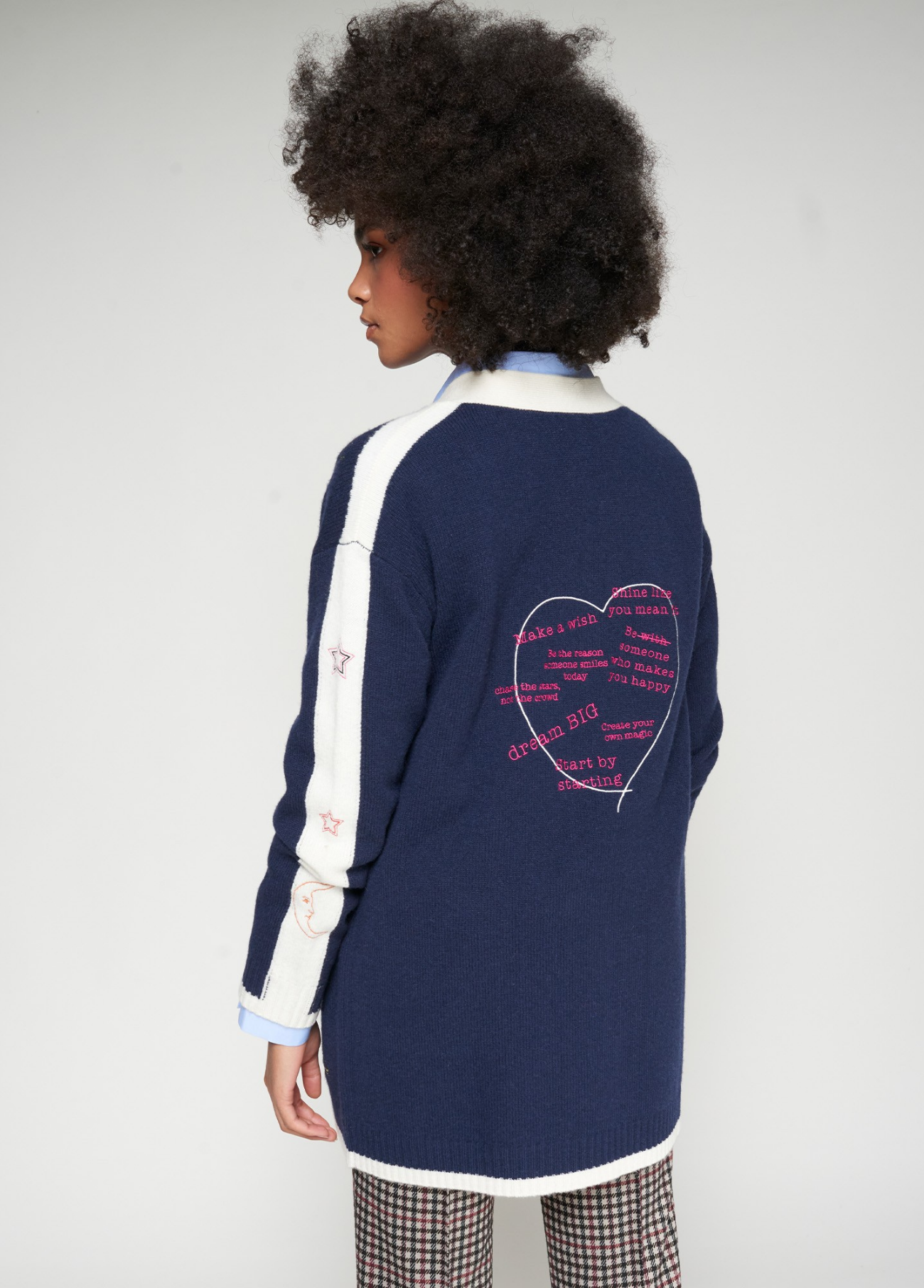 CARDIGAN BORDADO MARINHO - VILAGALLO