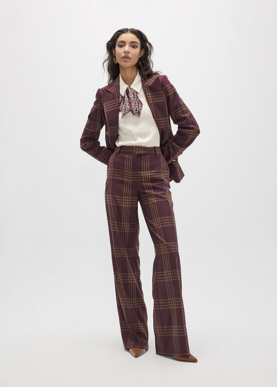 BLAZER ASSERTOADO COM ESTAMPADO DE XADREZ MAITE - LOLA CASADEMUNT