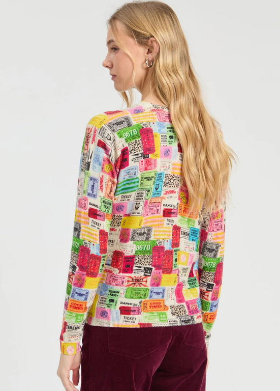 SUÉTER TRICOTADO COM ESTAMPADO MULTICOLOR - VILAGALLO