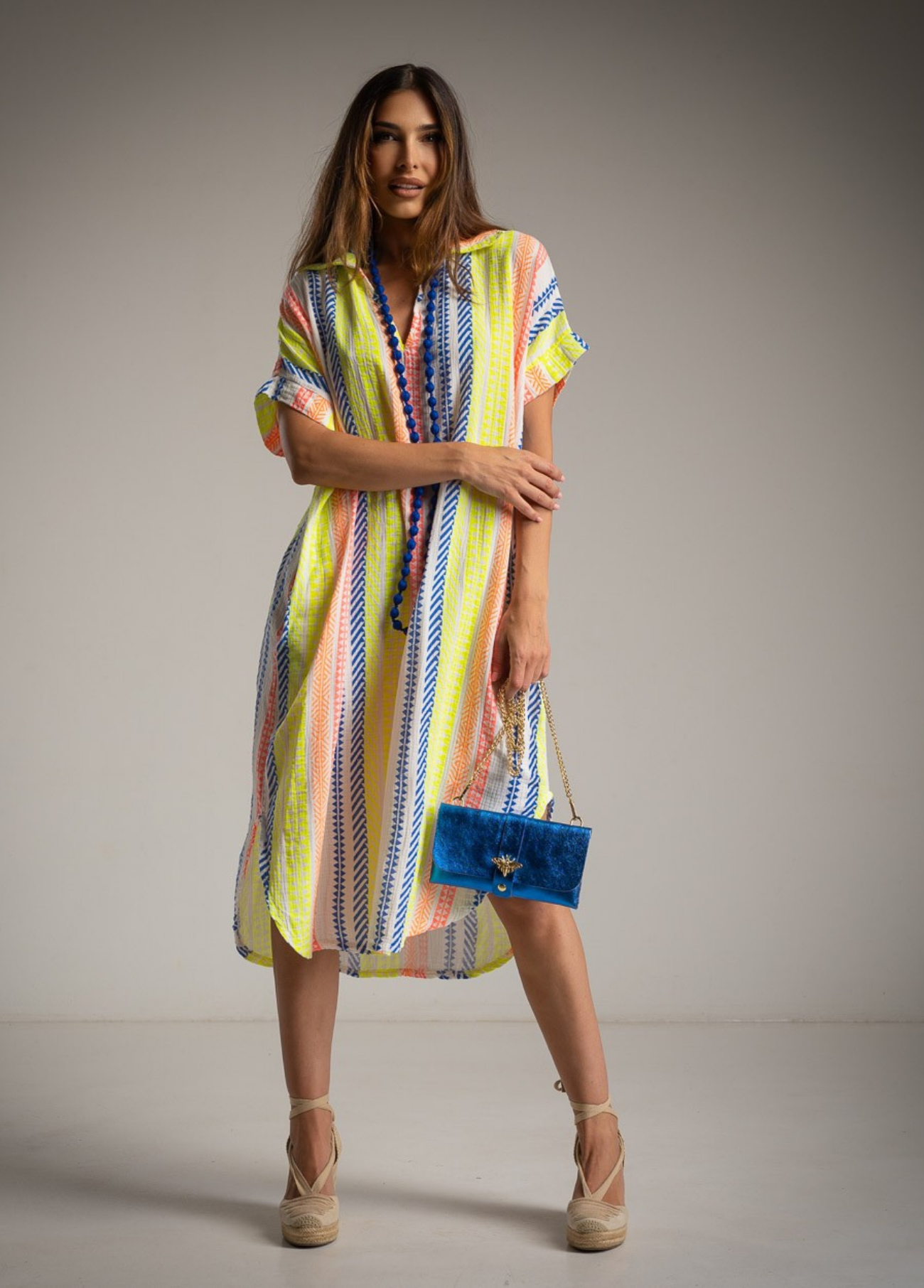 VESTIDO MULTICOLOR ESTILO ÉTNICO - ALIBY