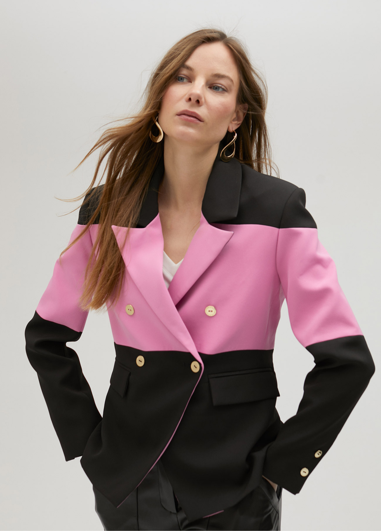 BLAZER CRUZADO BICOLOR - LOLA CASADEMUNT
