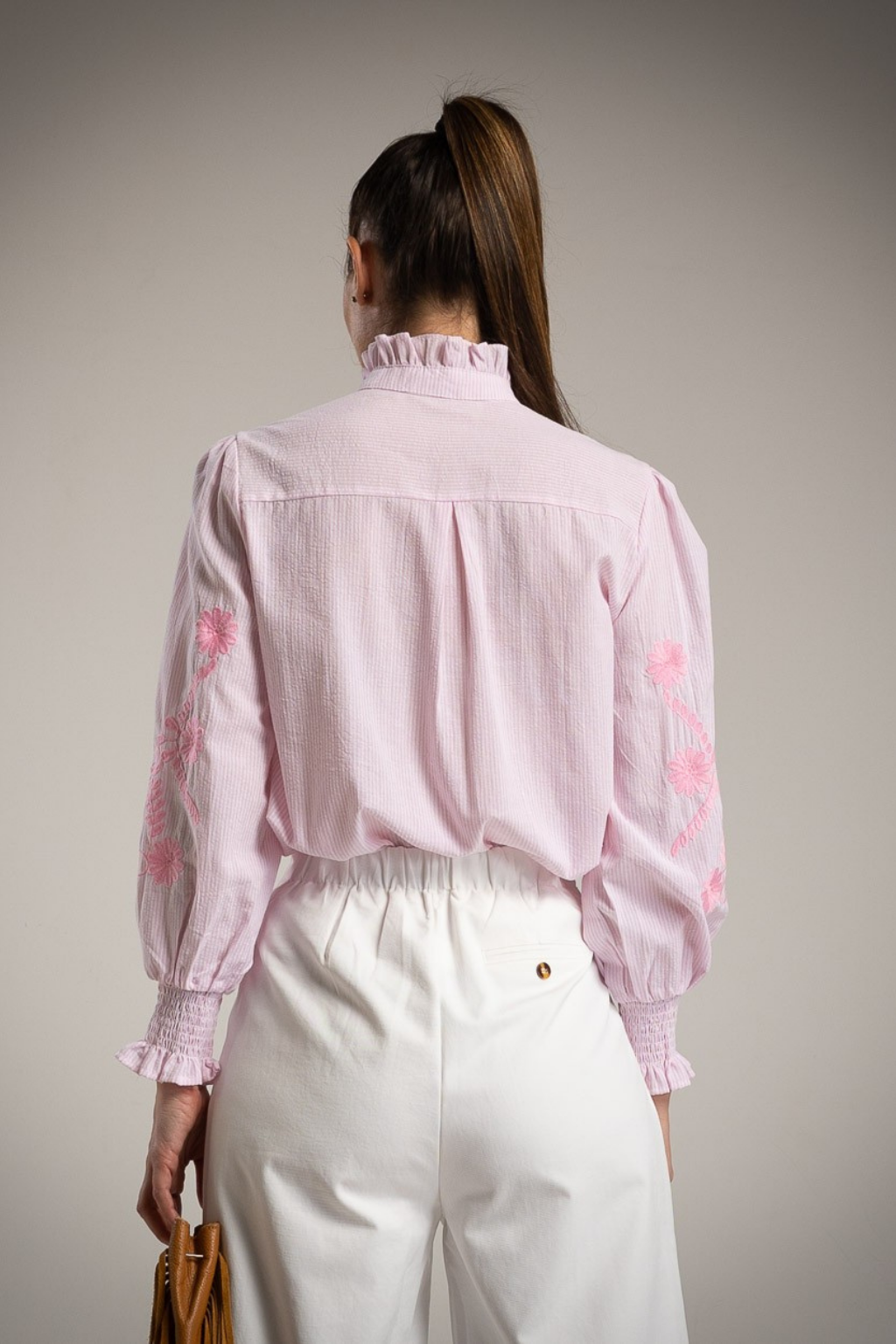 CAMISA ROSA COM BORDADO - ALBANO'S