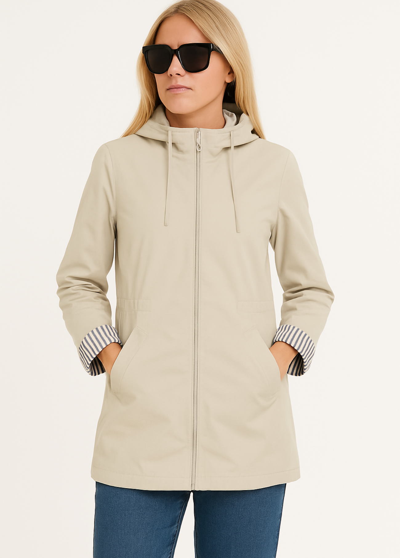 PARKA COM FORRO ÁS RISCAS - ALIBY