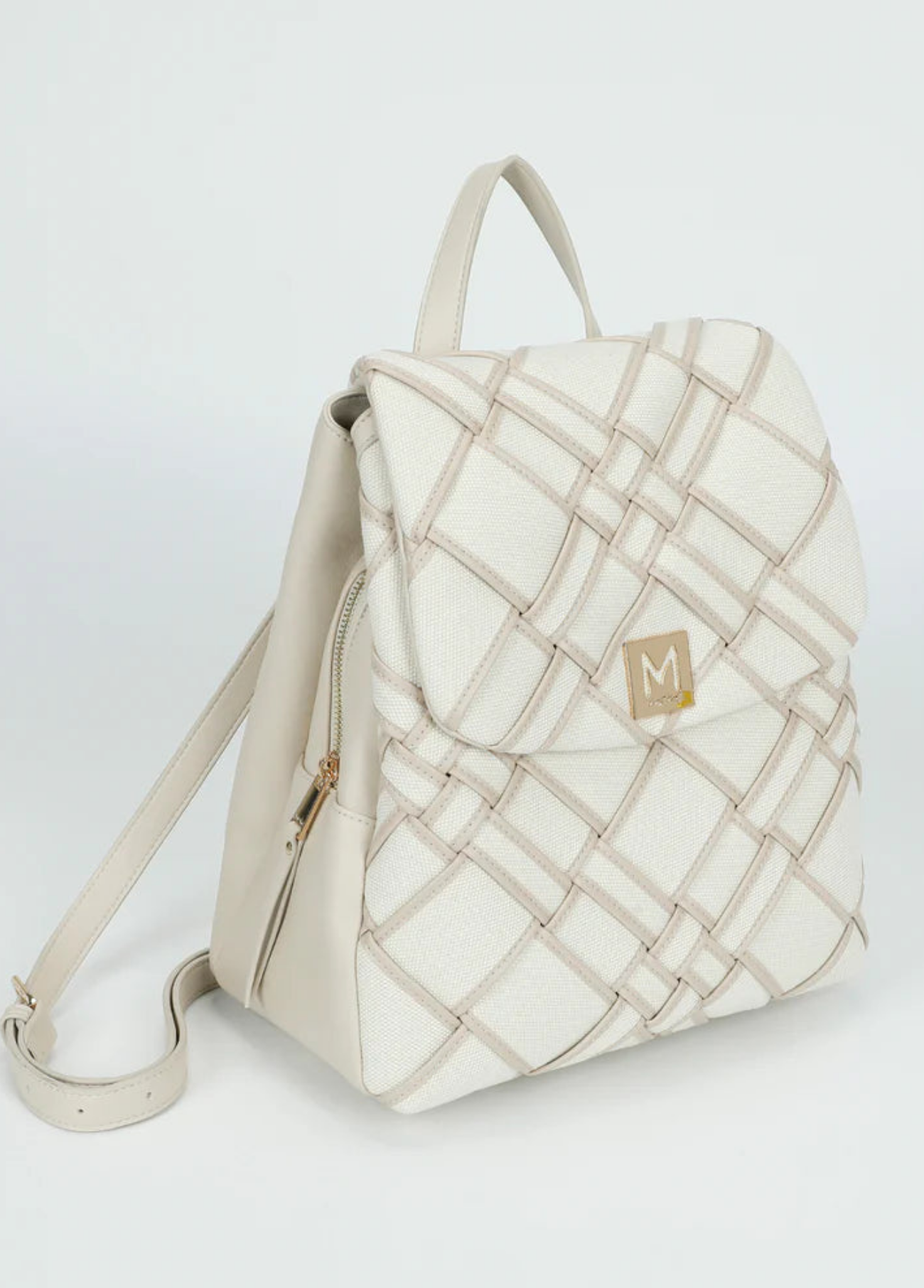 MOCHILA DE LONA COM BORDAS - MIMI MUA