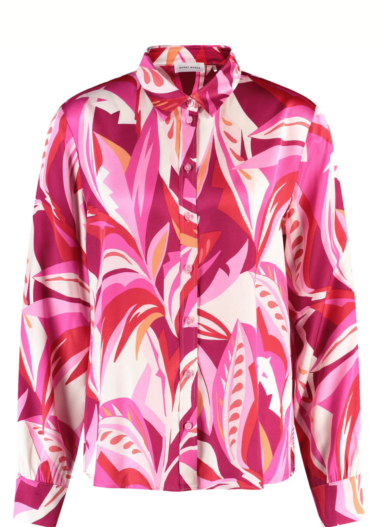 BLUSA DE CETIM COM PADRÃO FLORAL MULTICOLORIDO - GERRY WEBER