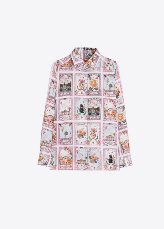 CAMISA DE MANGA COMPRIDA COM TECIDO LEVE VINTAGE - VILAGALLO