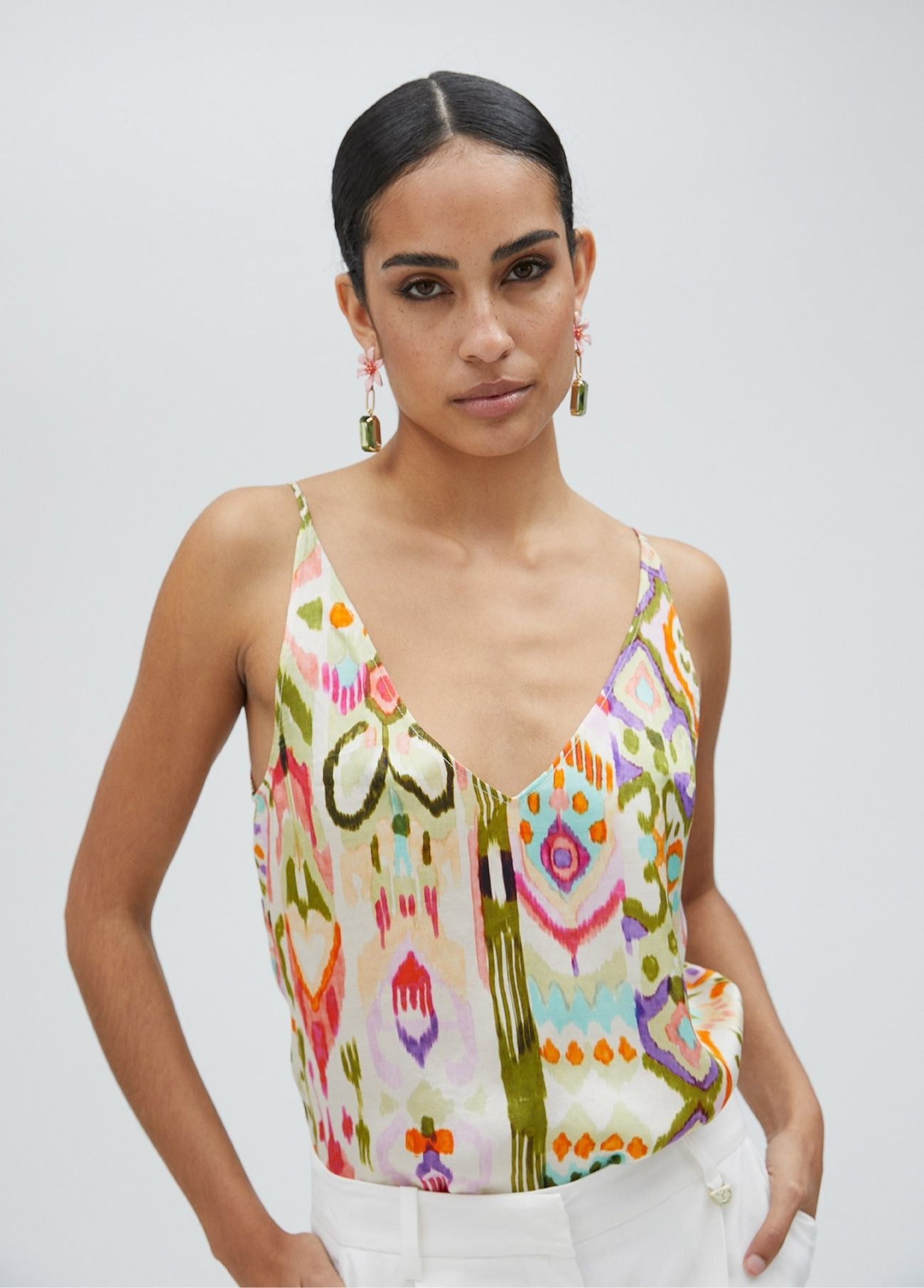 TOP SEDOSO ESTAMPADO ÉTNICO - LOLA CASADEMUNT