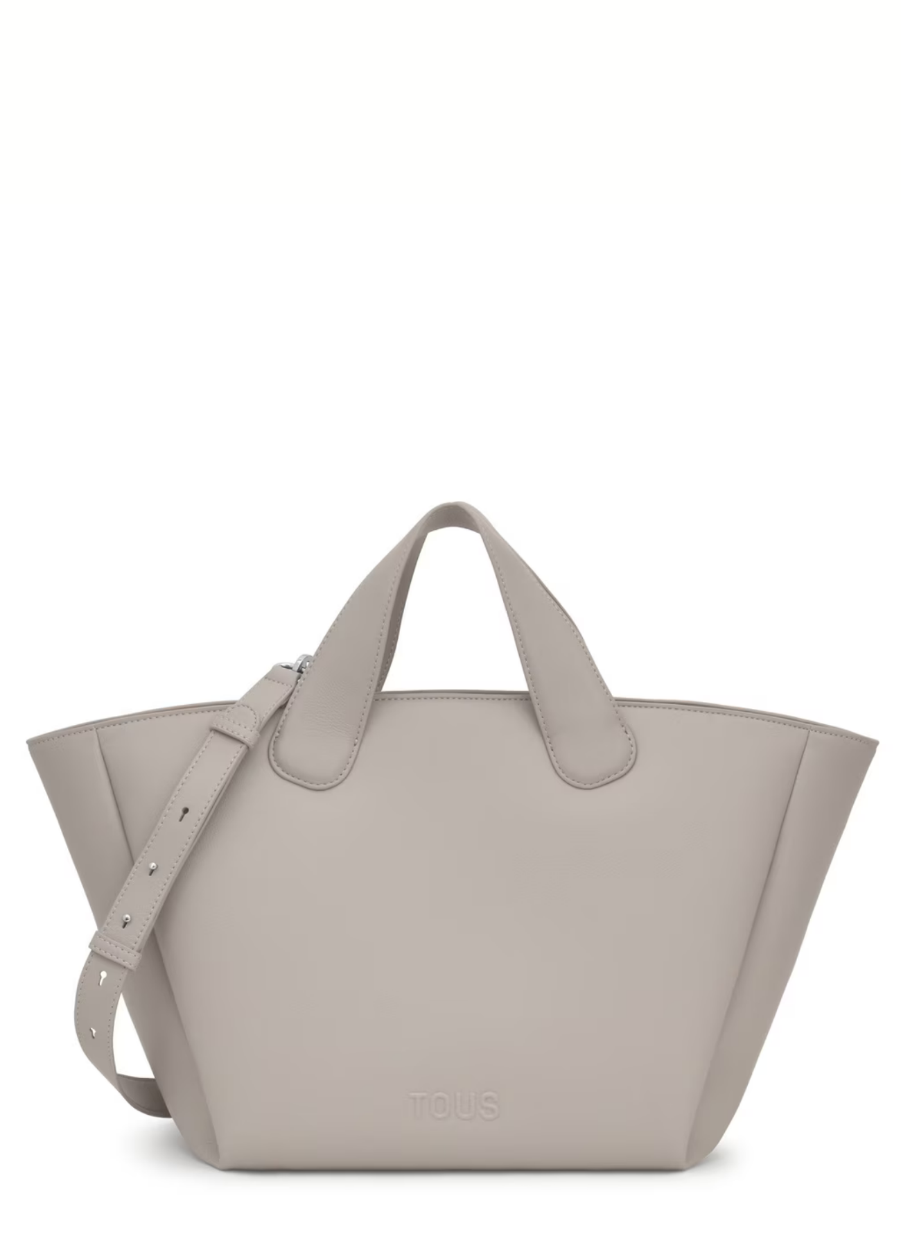 TOTE BAG GRANDE TAUPE BLOOM - TOUS