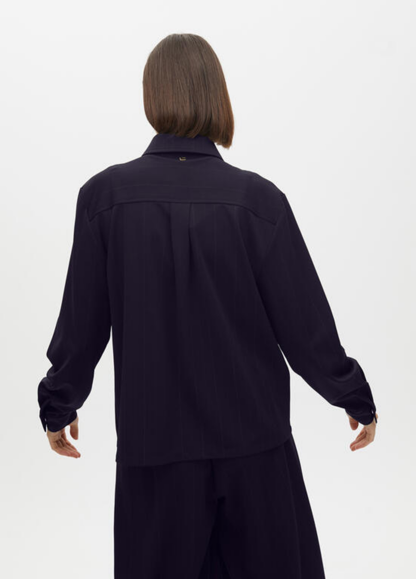 CAMISA MARINHO COM FIO DE LUREX - LOLA CASADEMUNT