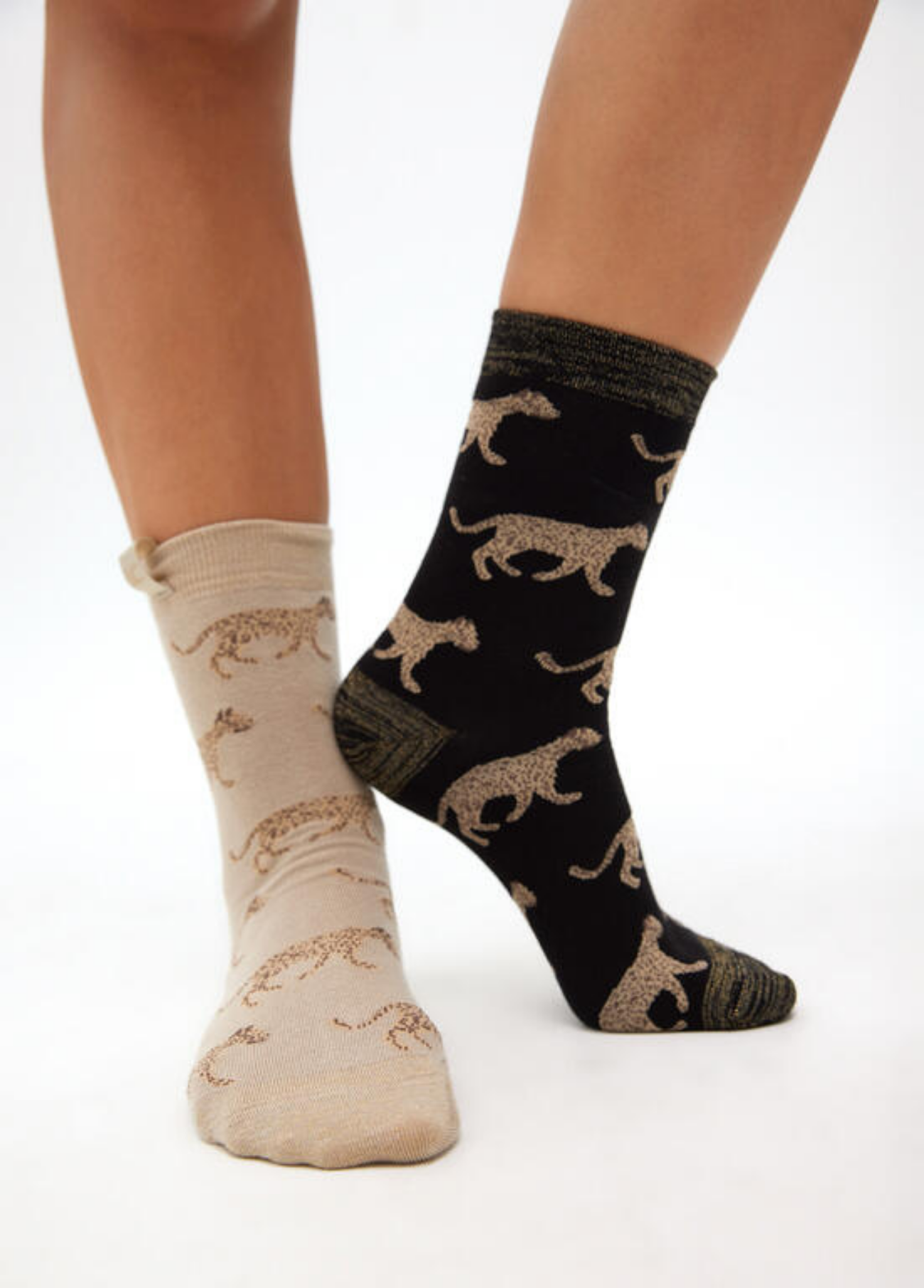 PACK MEIAS COM ESTAMPADO LEOPARDO - LOLA CASADEMUNT