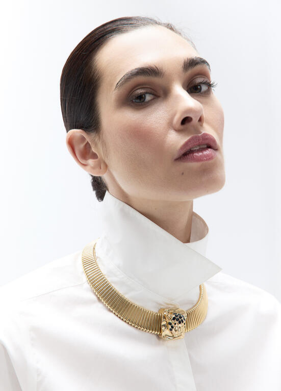 GARGANTILHA DOURADA COM LEOPARDO LC - LOLA CASADEMUNT