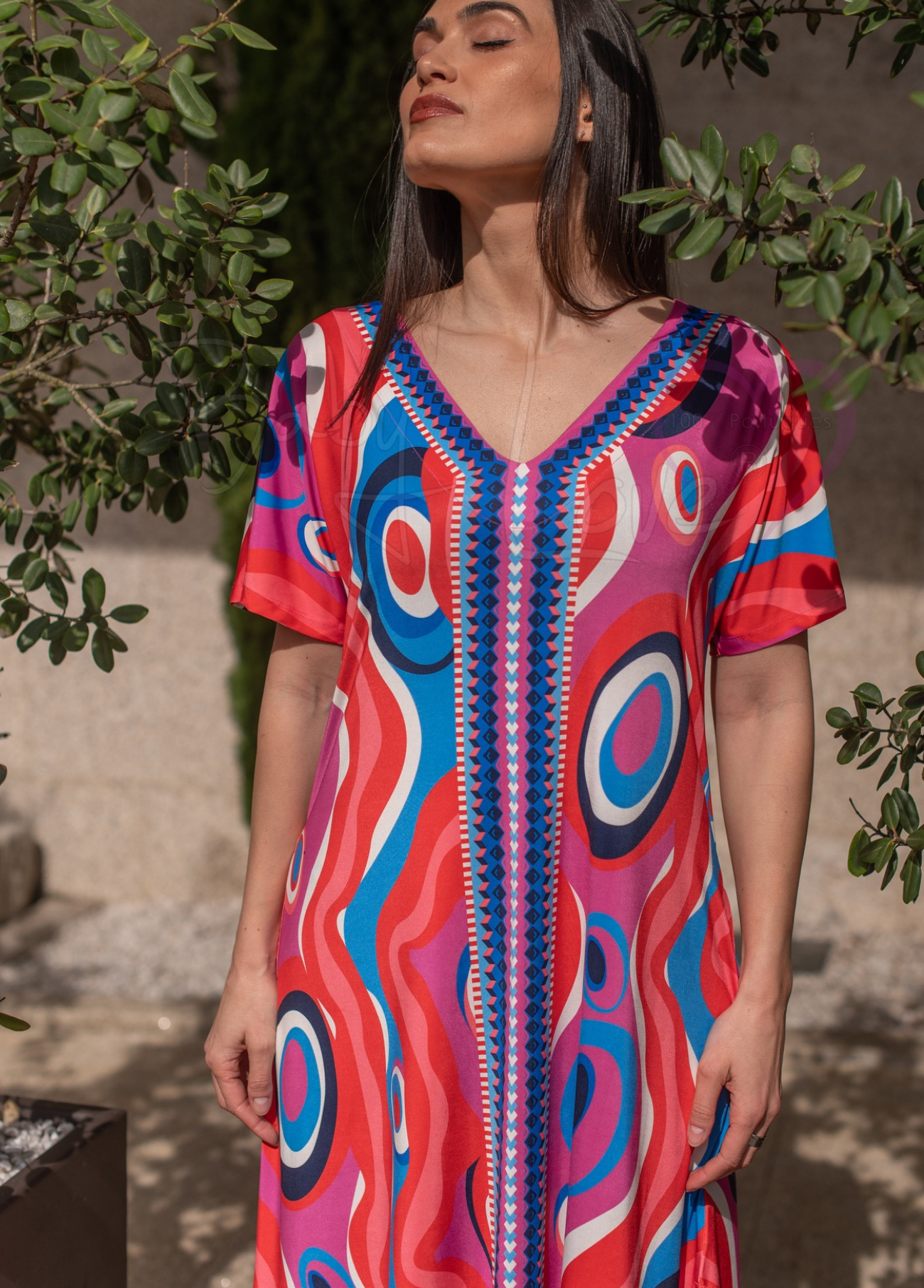 VESTIDO ESTAMAPADO DECOTE EM V - BABY LOVE