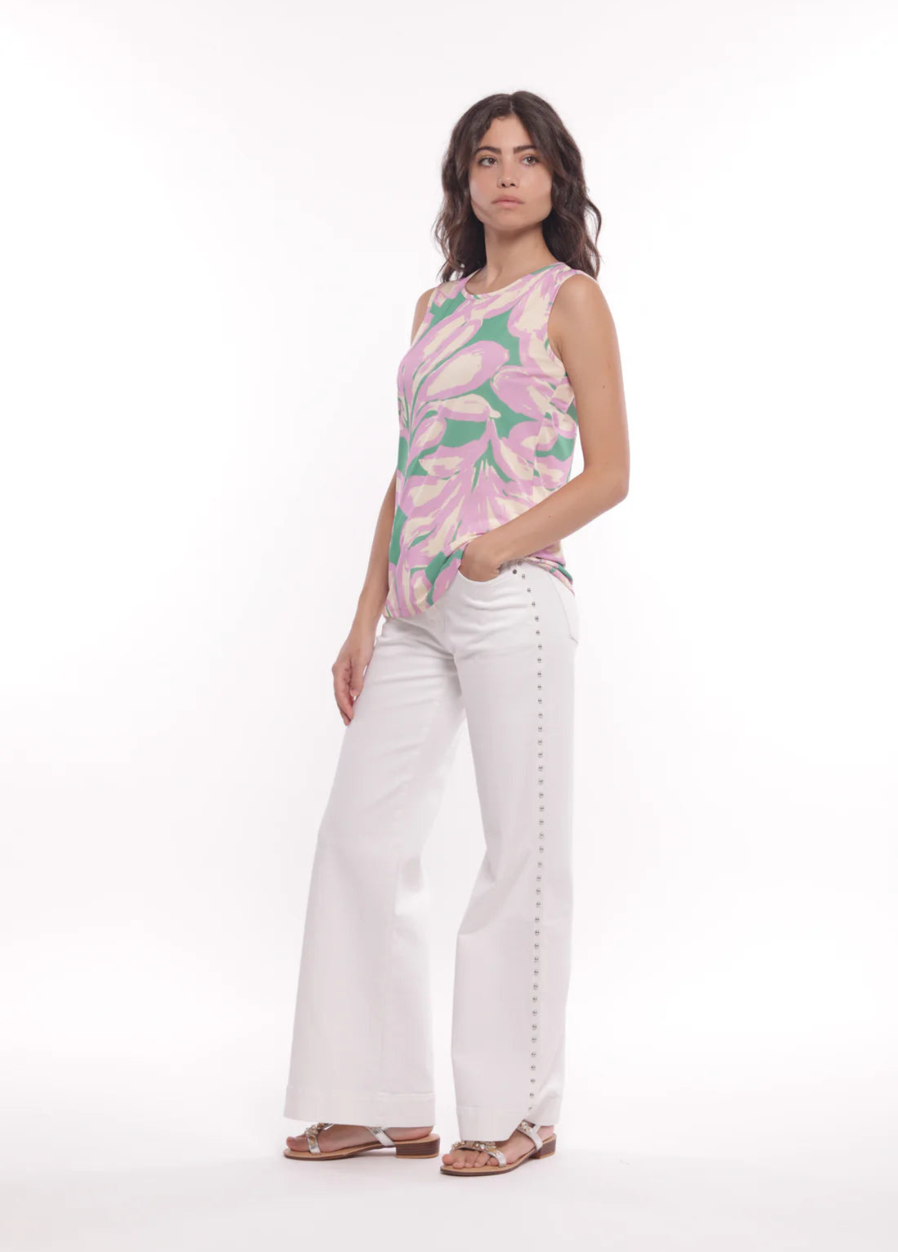 CALÇAS JEANS PALAZZO - MIMI MUA