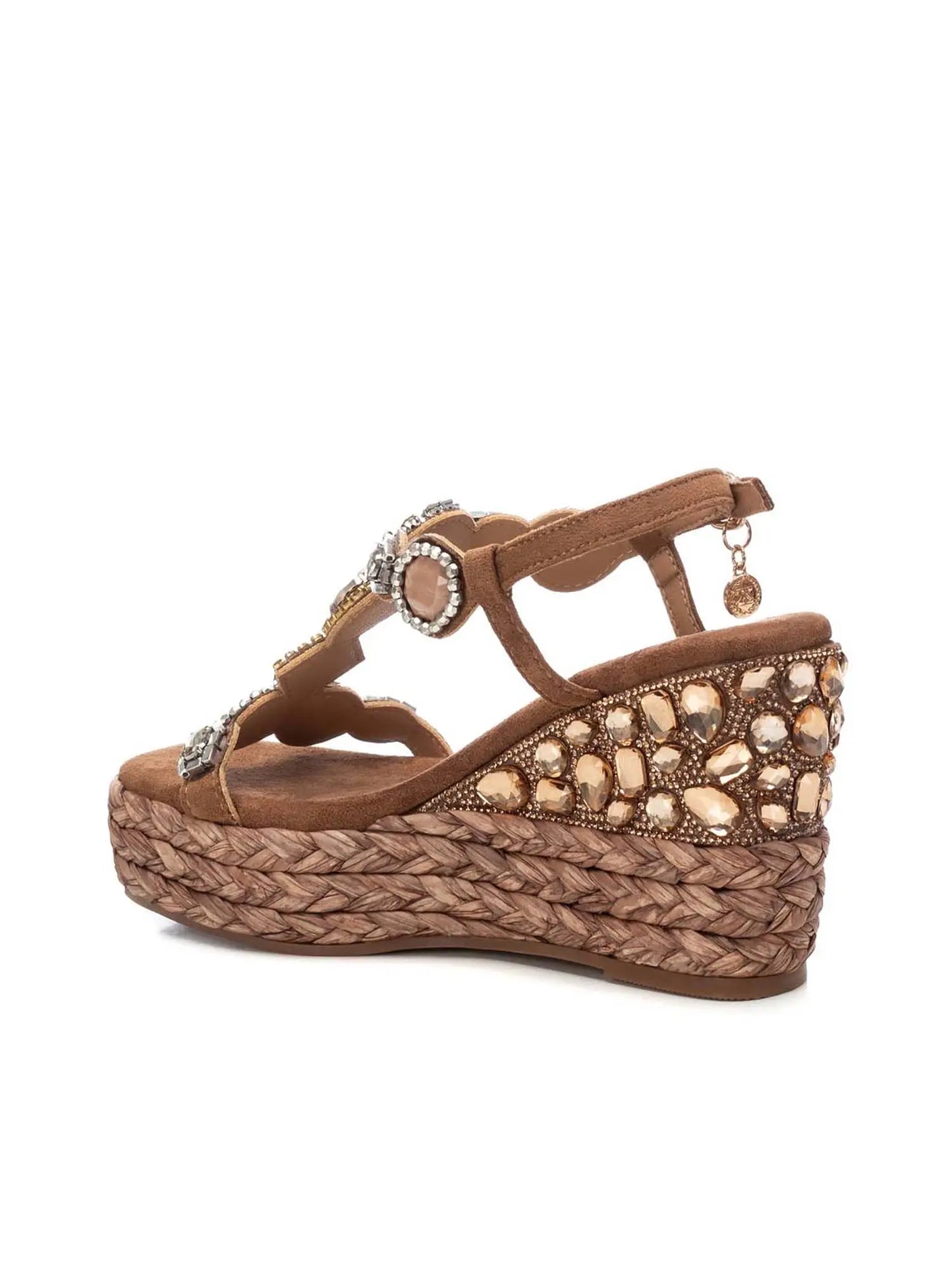 SANDÁLIAS DE CUNHA COM PEDRARIA - XTI