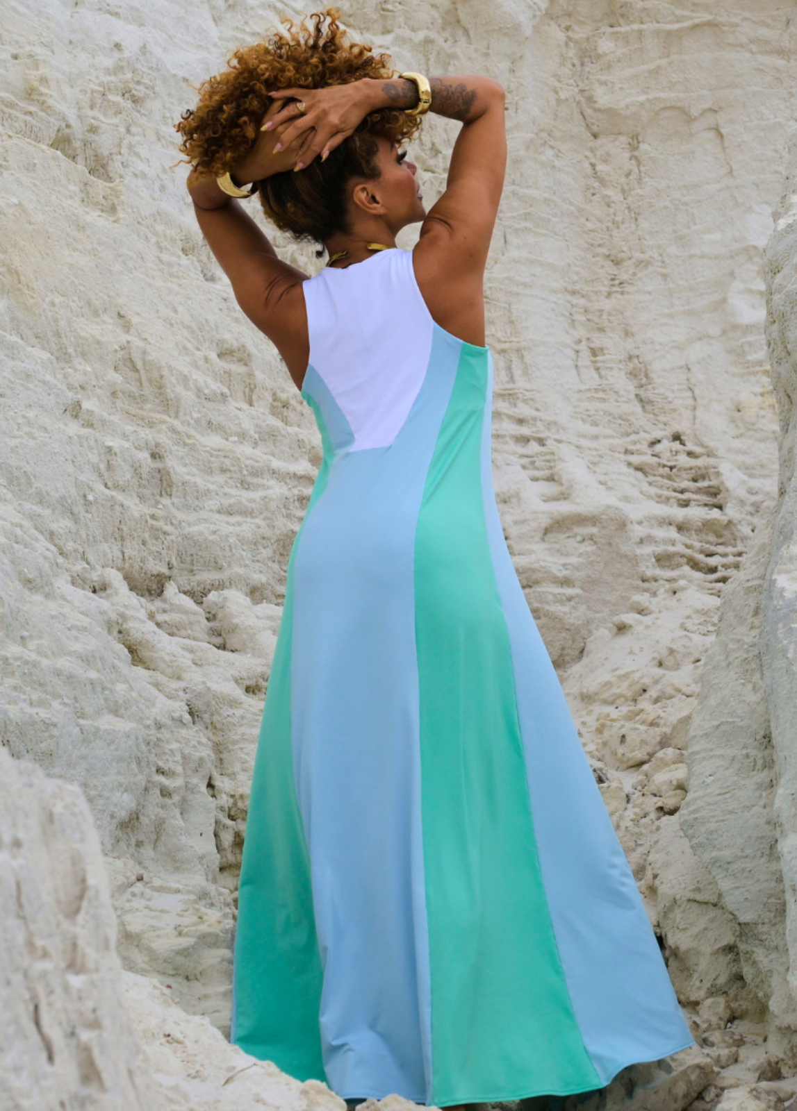 VESTIDO BICOLOR DE LYCRA - TROPICAL BRASIL