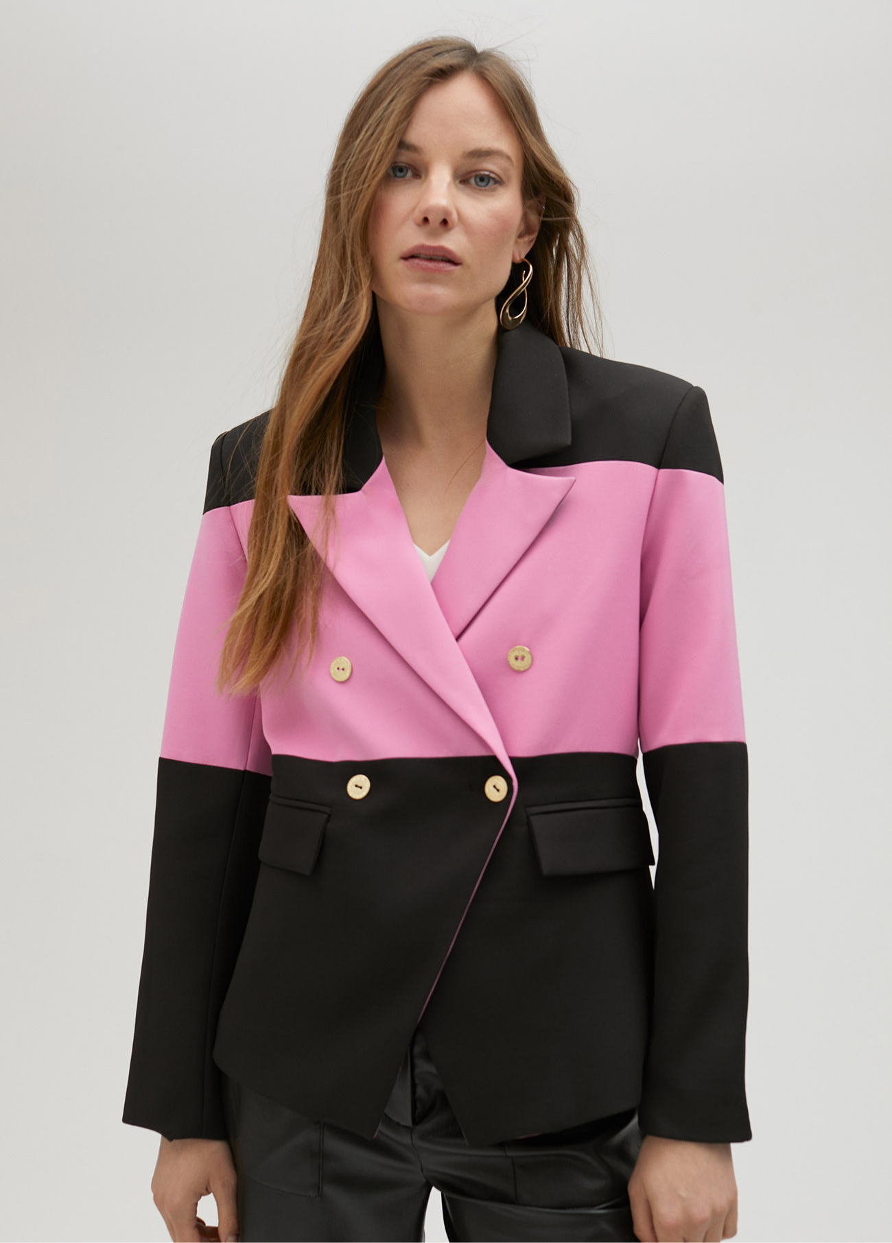 BLAZER CRUZADO BICOLOR - LOLA CASADEMUNT
