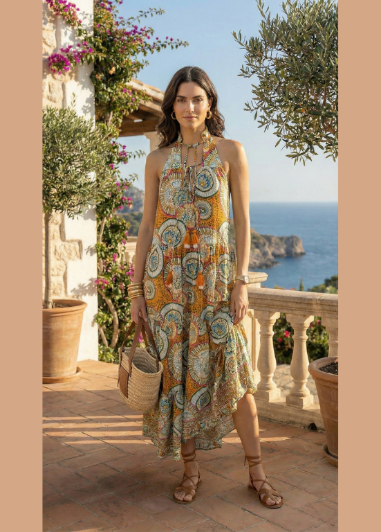 VESTIDO LEVE EM SEDA FRIA - ALIBY