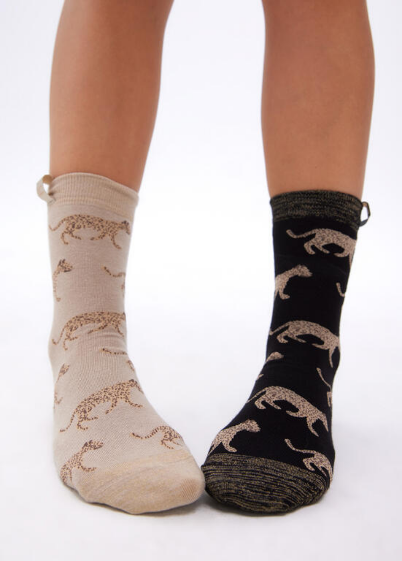 PACK MEIAS COM ESTAMPADO LEOPARDO - LOLA CASADEMUNT