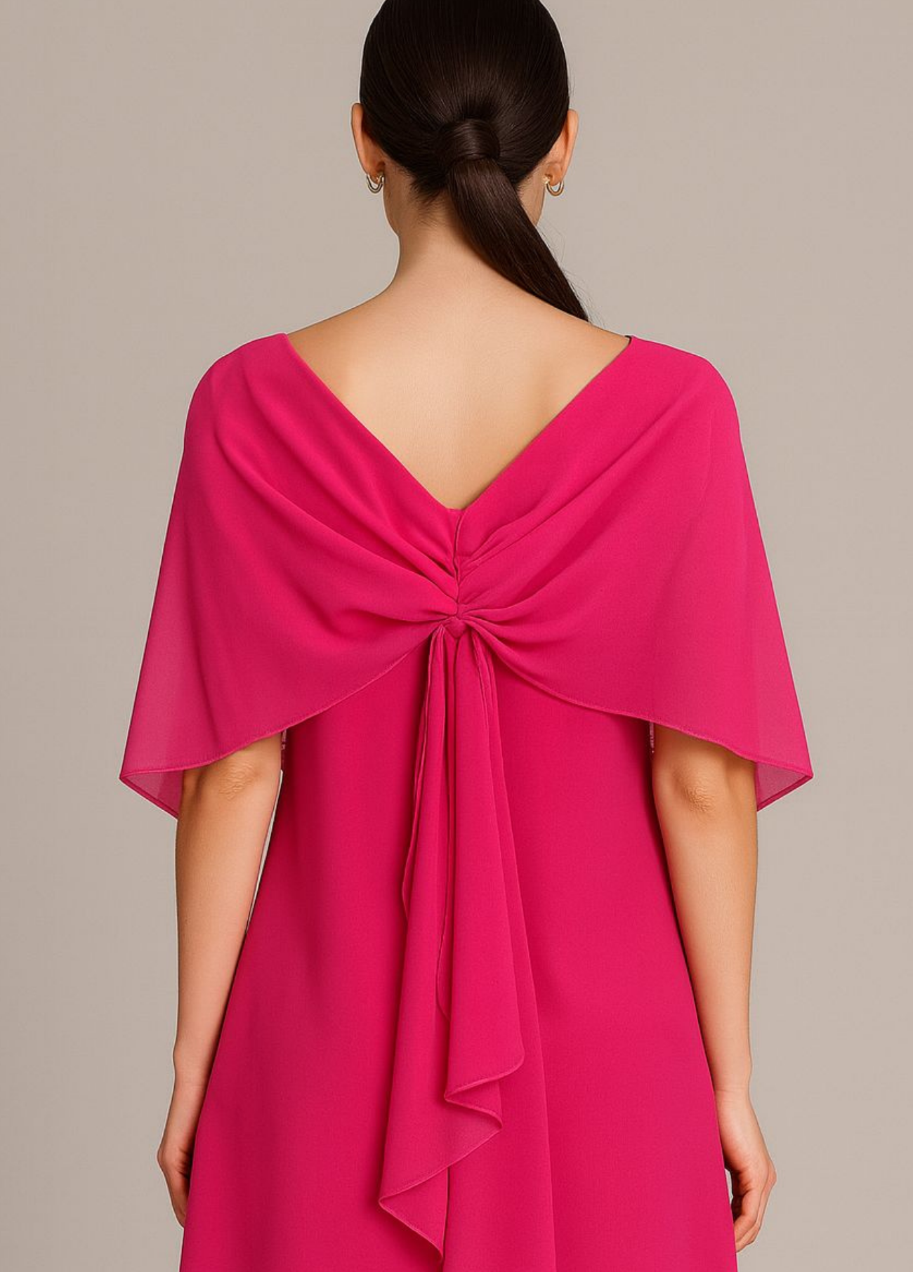 VESTIDO CERIMÓNIA COM SOBREPOSIÇÃO - ALIBY