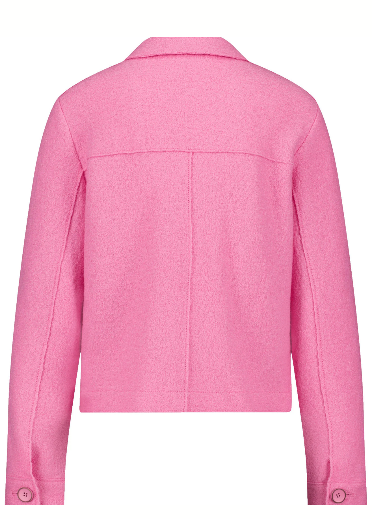 JAQUETA BLAZER BOXY FEITA DE LÃ EM ROSA - GERRY WEBER