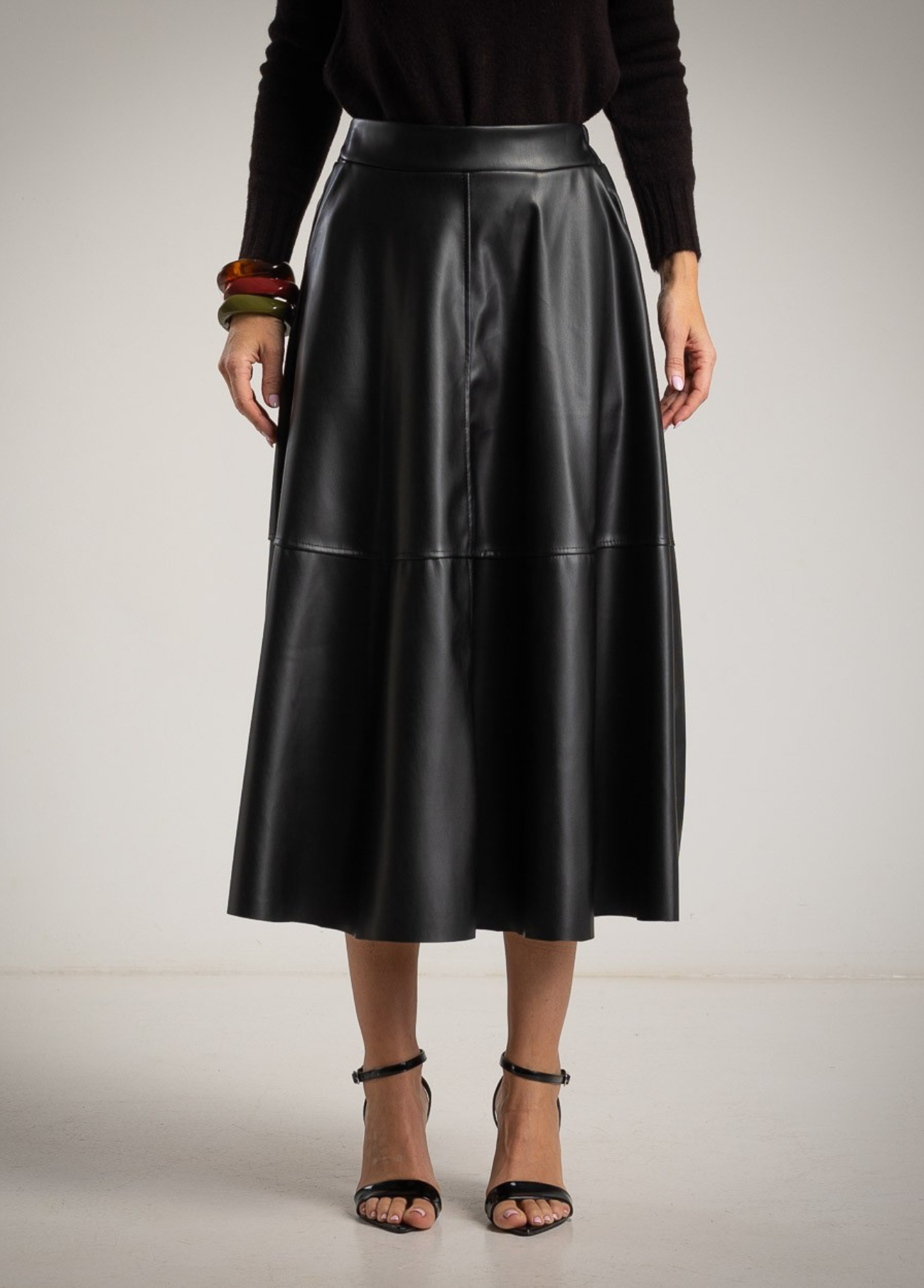 SAIA MIDI DE ECOPELE MACIA COM ELÁSTICO NA CINTURA - ALBANOS