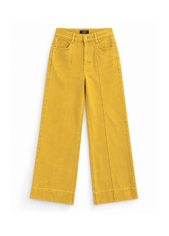 CALÇAS TIPO JEANS AMARELO MOSTARDA - ADET
