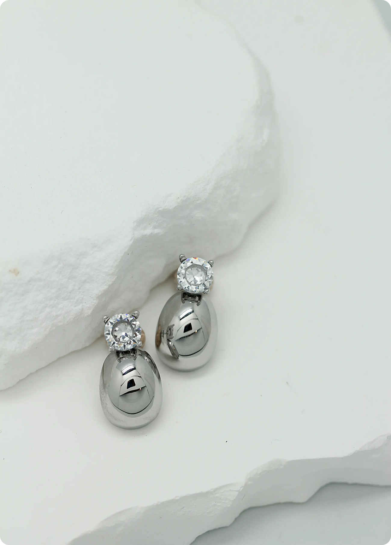 BRINCOS AÇO INOXIDÁVEL COM BRILHO - BASTTA