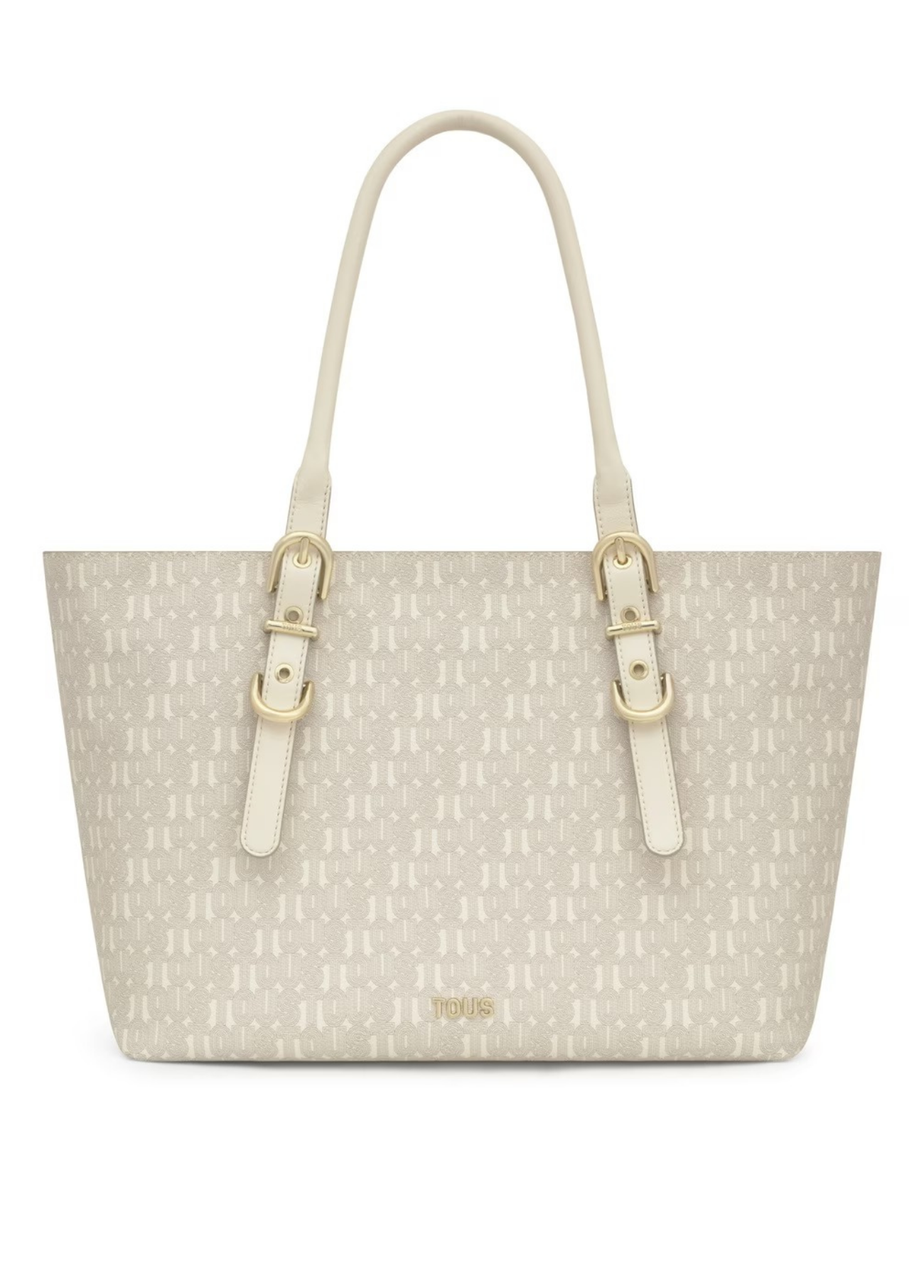 MALA TOTE BAG BEGE TOUS BUCKLES SILHOUETTE - TOUS