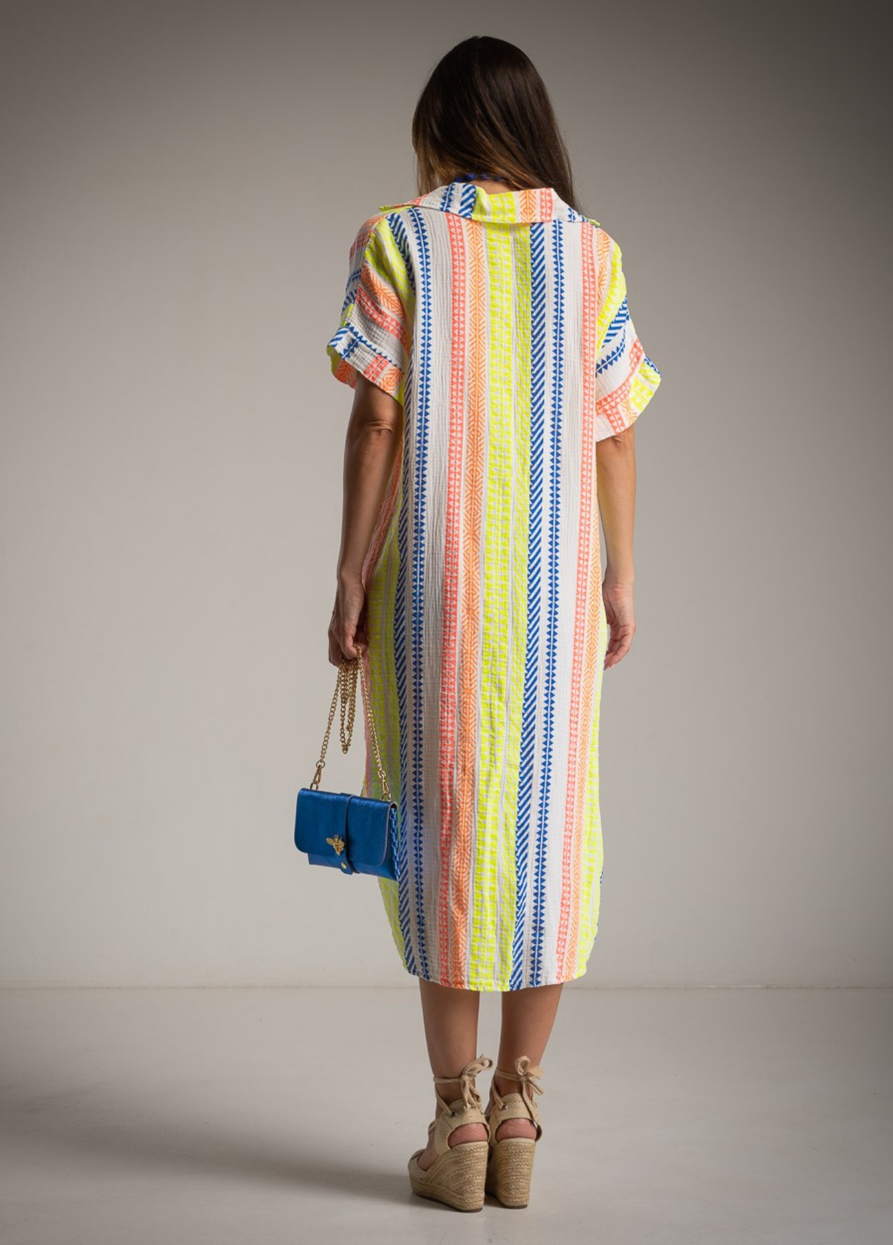 VESTIDO MULTICOLOR ESTILO ÉTNICO - ALIBY