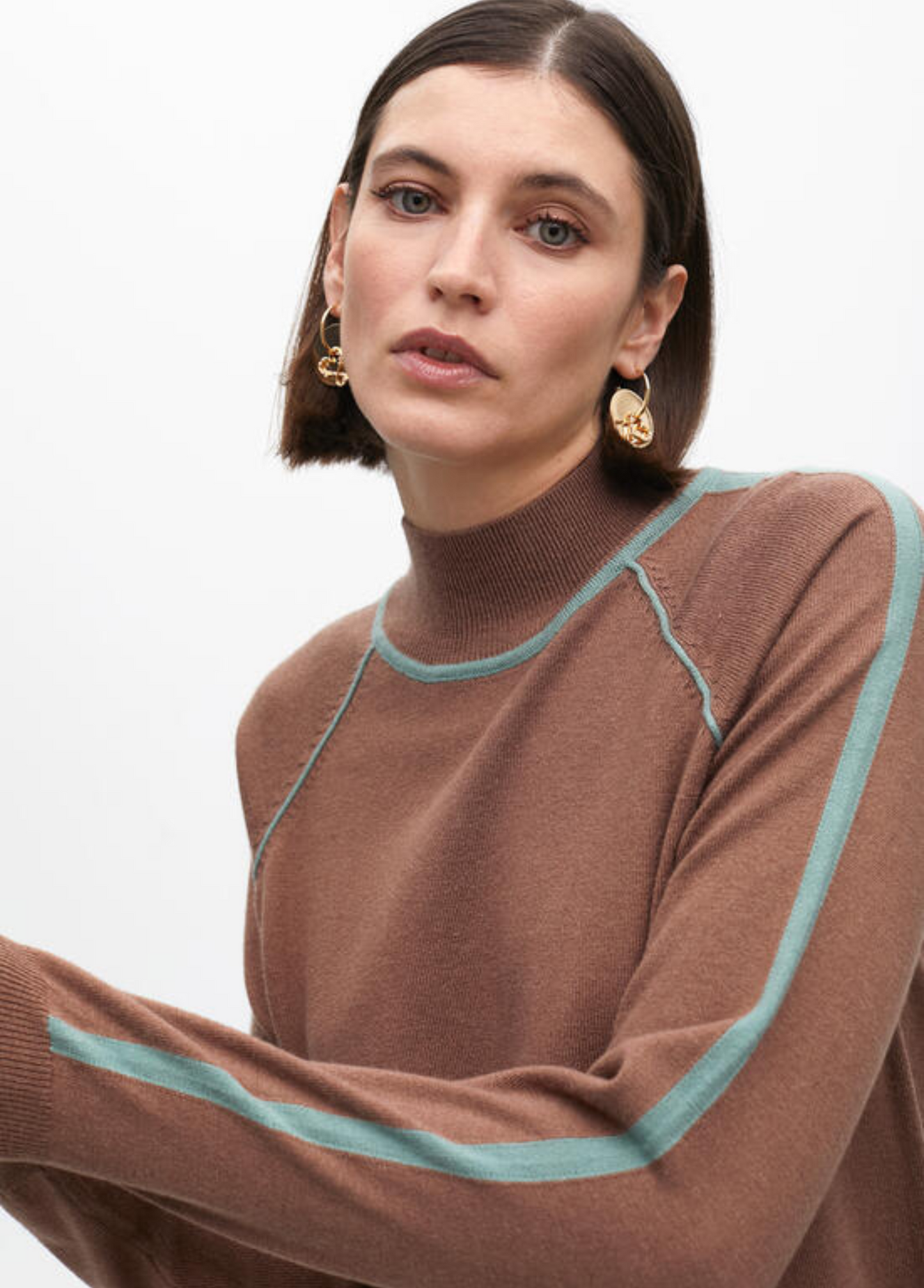 CAMISOLA DE MALHA COM CONTRASTES BICOLOR - LOLA CASADEMUNT