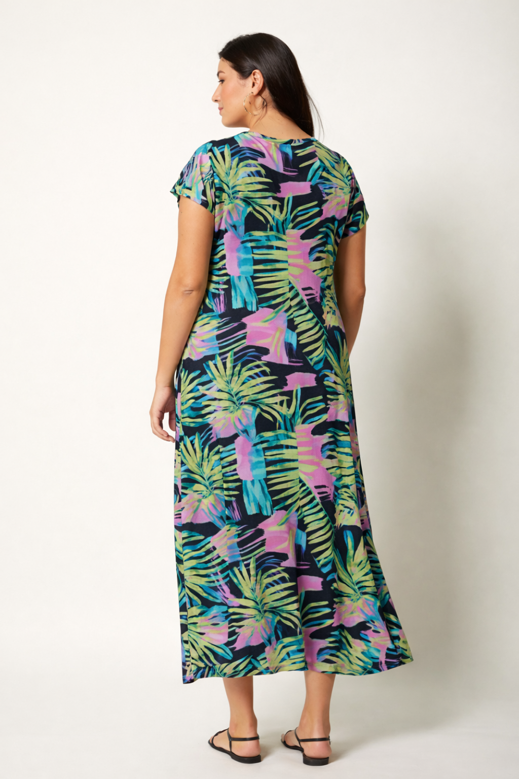 VESTIDO MIDI EVASÉ DE TULE ESTAMPADO - AN VITO