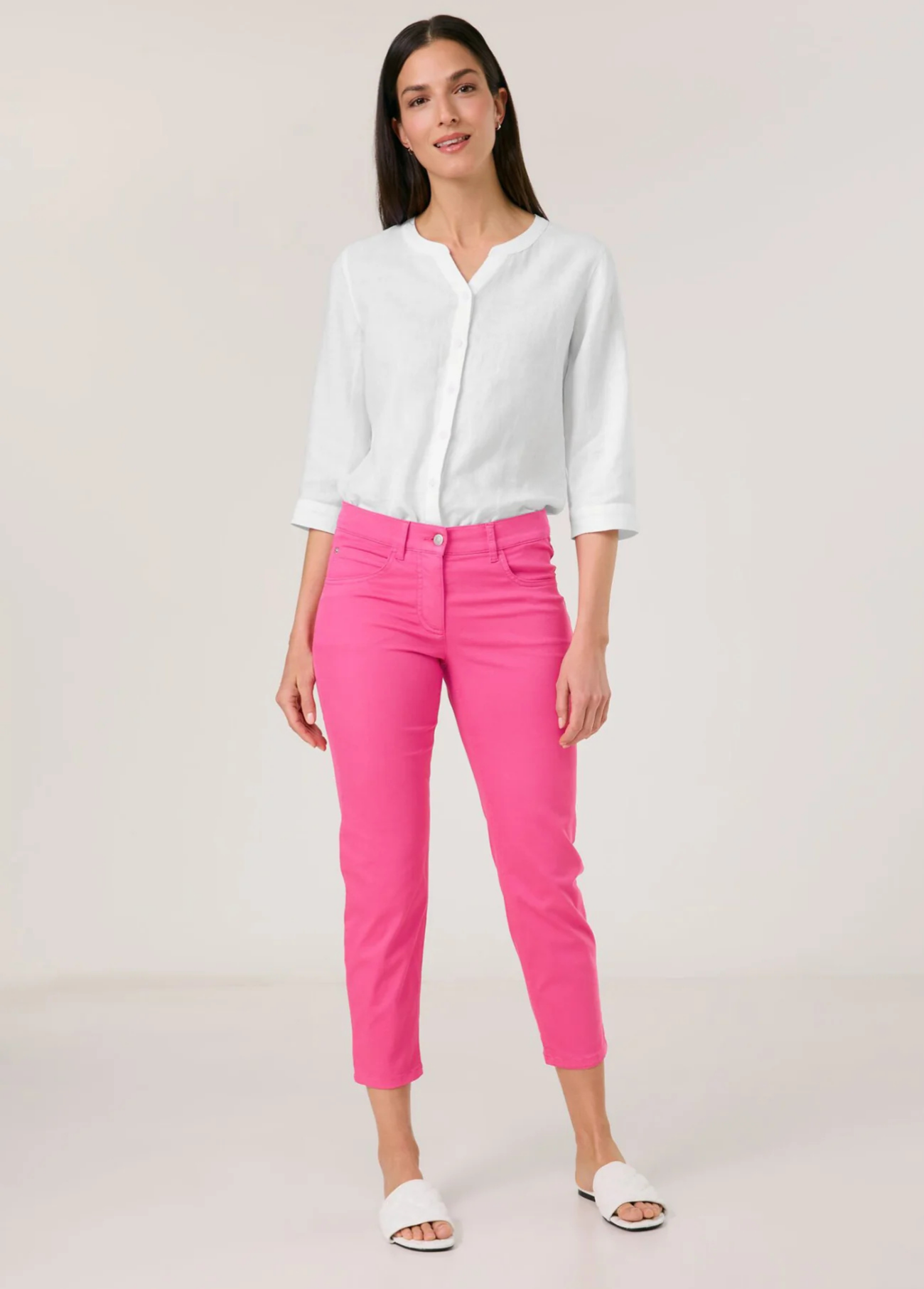 JEANS SUPER ELÁSTICOS 3/4 ROSA - GERRY WEBER