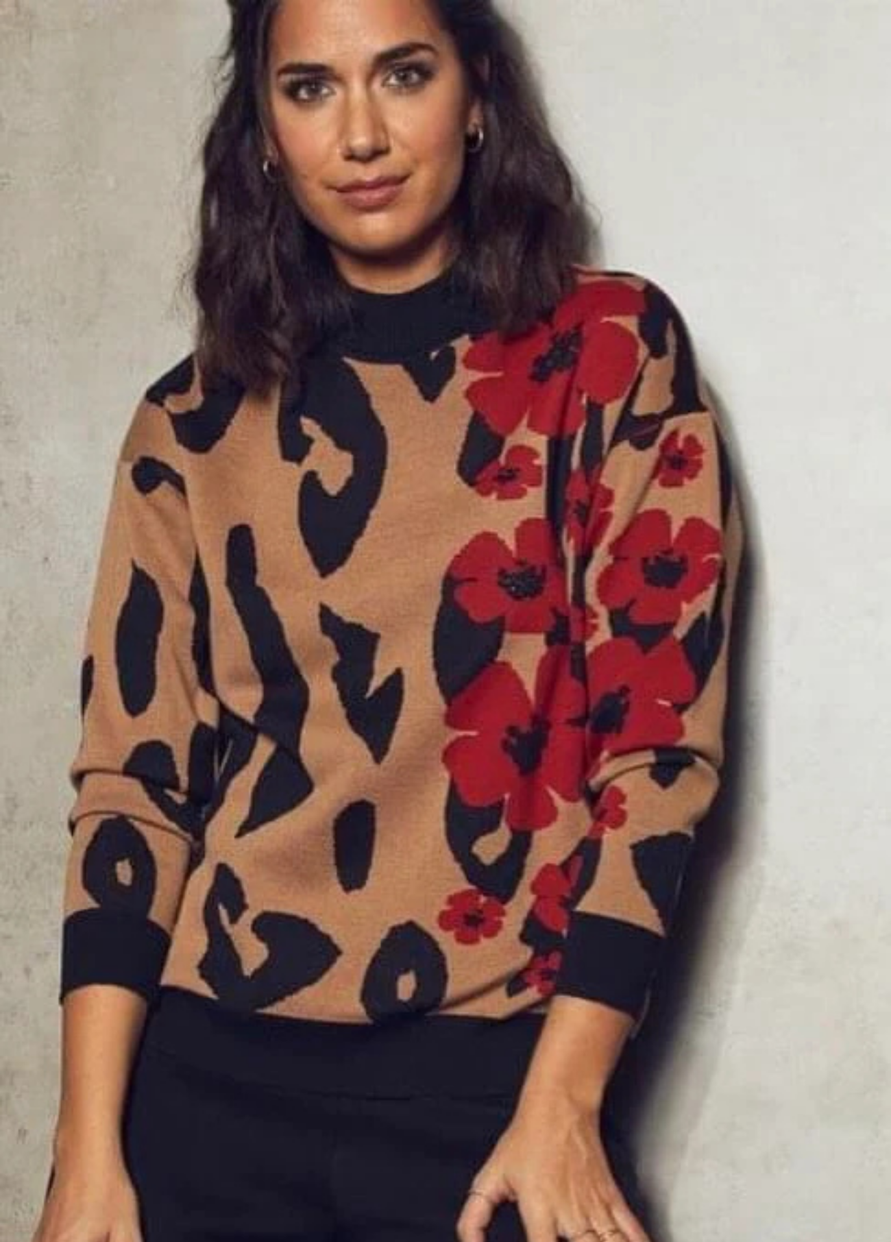 CAMISOLA ESTAMPADA ANIMAL PRINT E FLORES - OLGA SANTONI