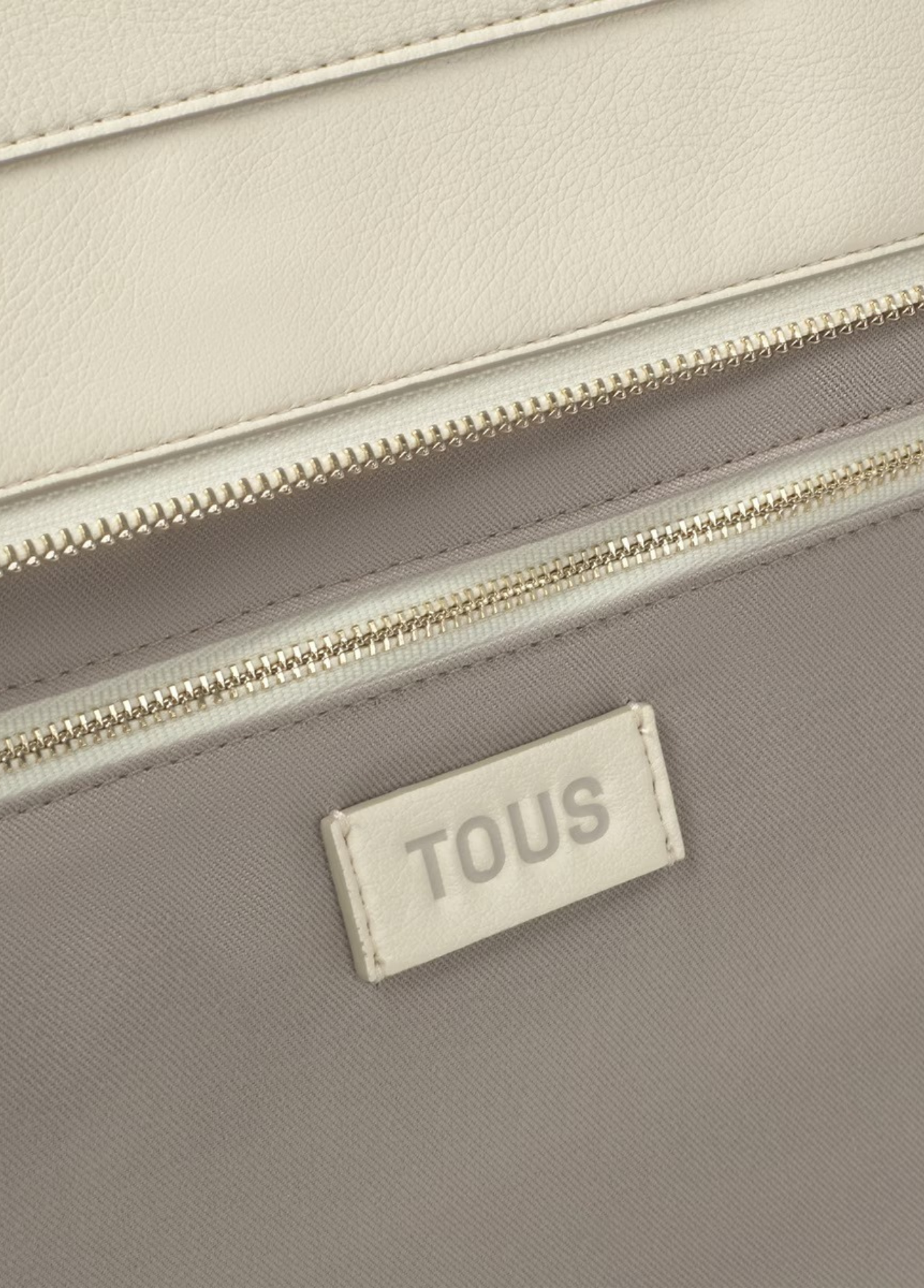 MALA TOTE BAG BEGE TOUS BUCKLES SILHOUETTE - TOUS