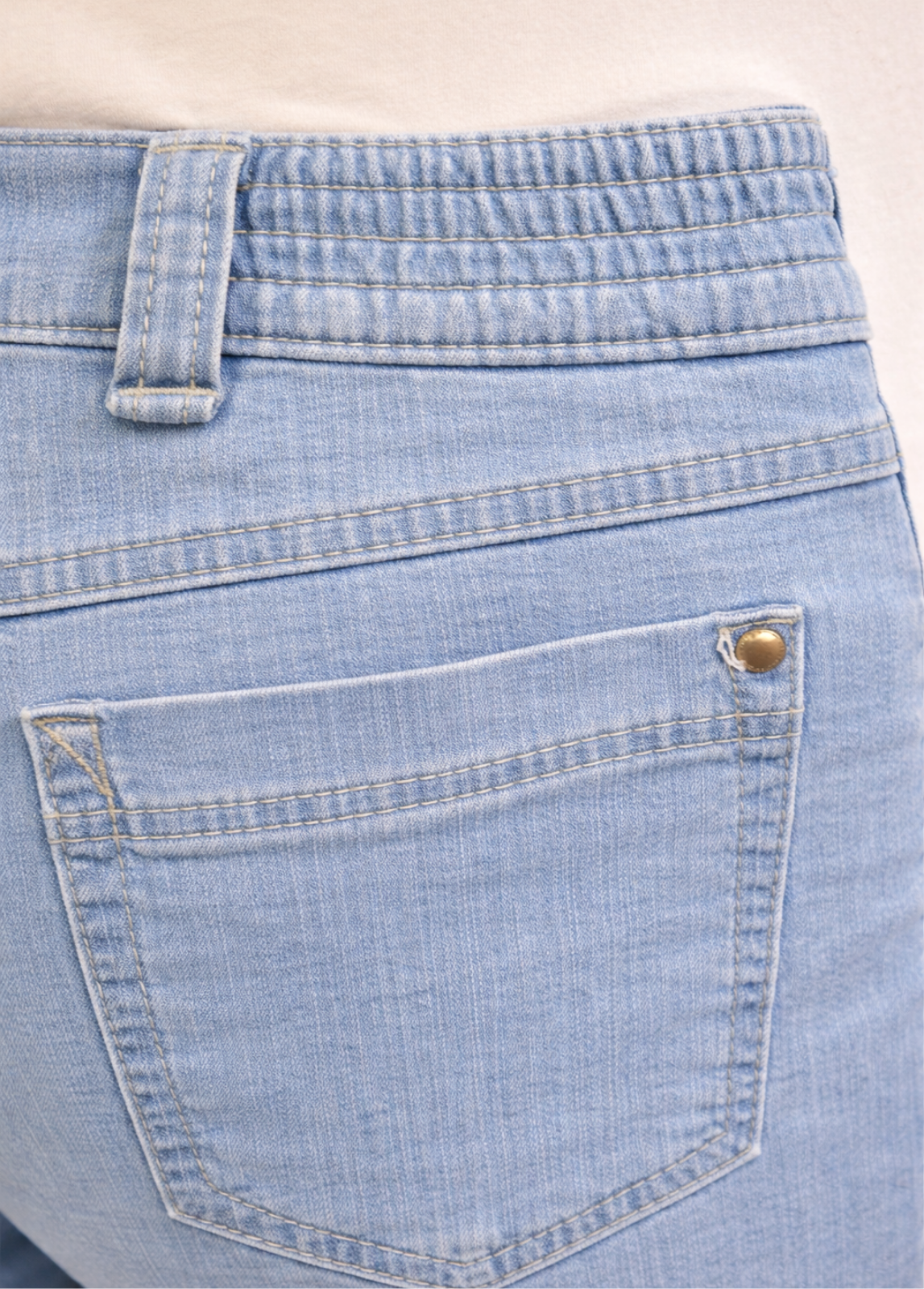 CALÇAS DE GANGA DORA COMFORT COM ELÁSTICO NA CINTURA- ANNA MONTANA