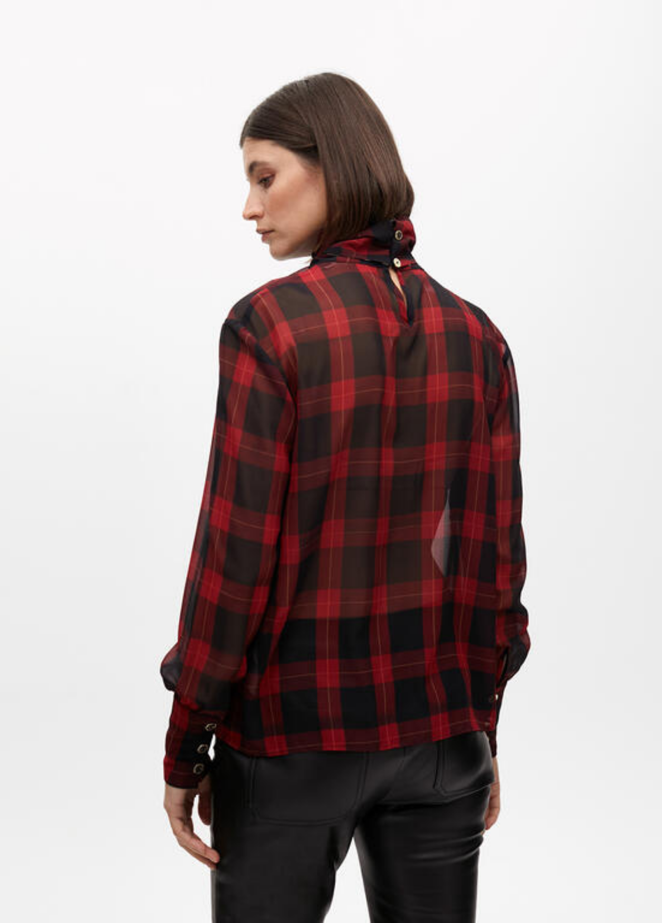 CAMISA XADREZ COM LENÇO ANINAL PRINT - LOLA CASADEMUNT