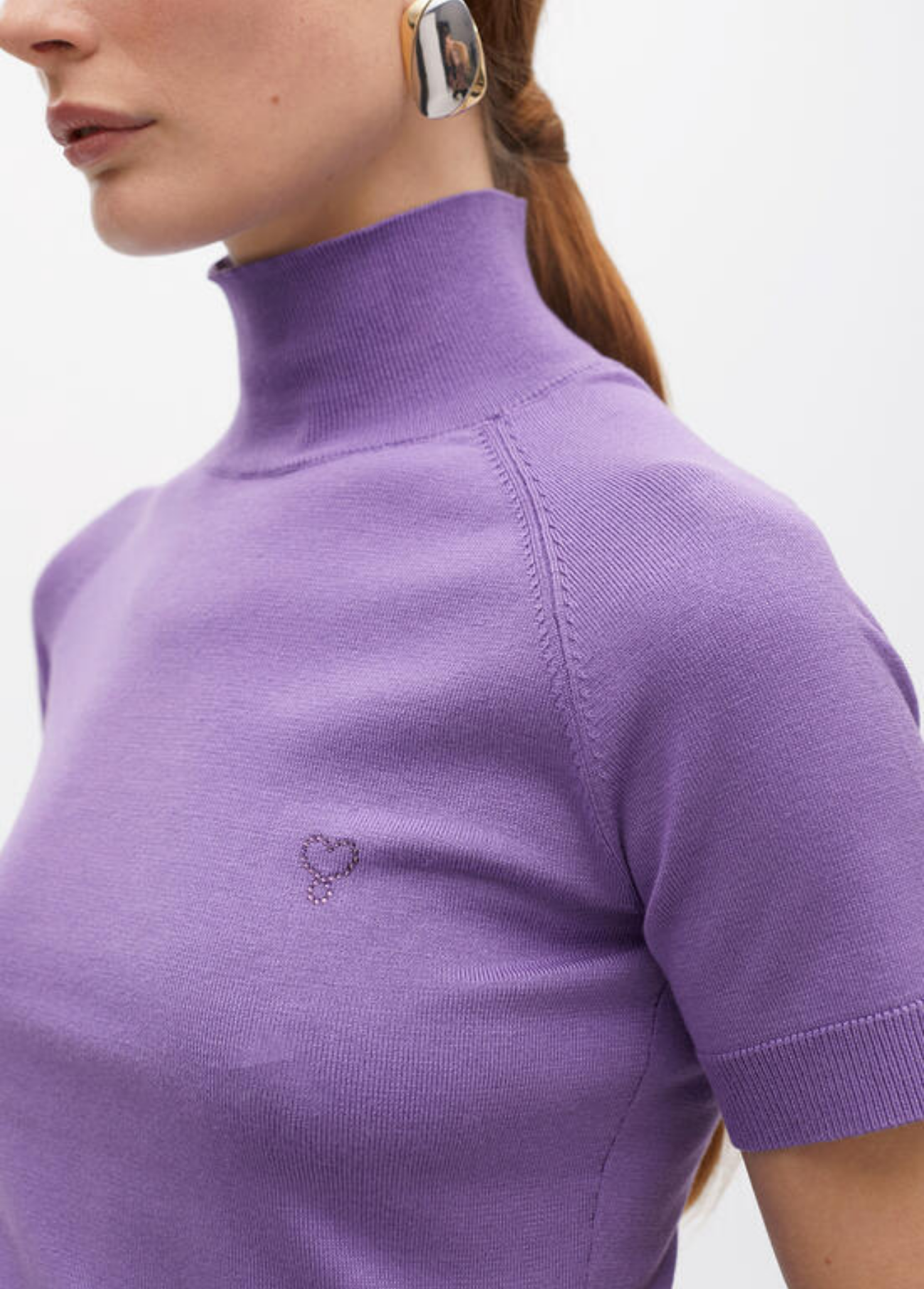 CAMISOLA GOLA SUBIDA MANGA CURTA - LOLA CASADEMUNT