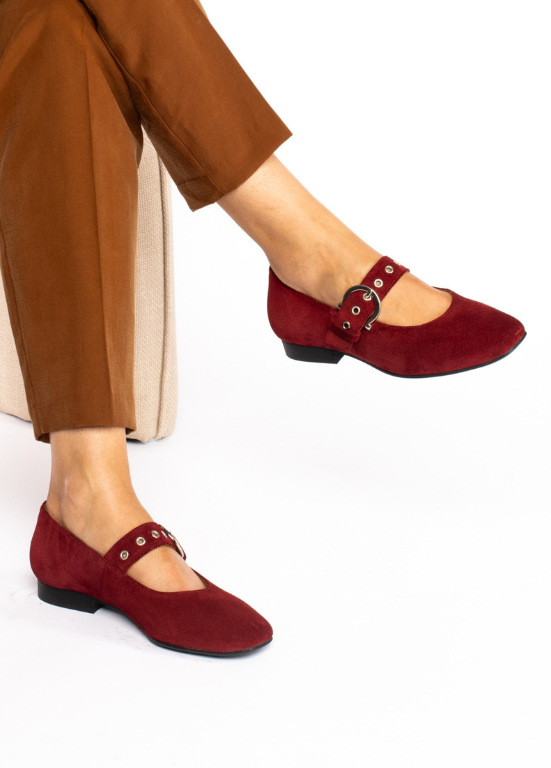 SAPATOS RASOS DE CAMURÇA RETRO - TAPADAS