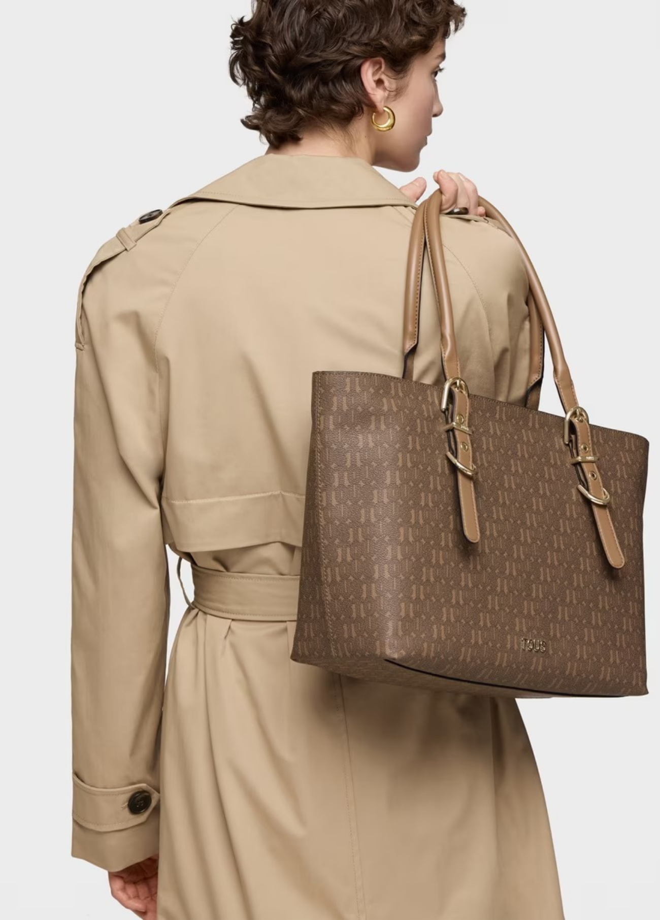 MALA TOTE BAG GRANDE TERRA TOUS BUCKLES SILHOUETTE - TOUS
