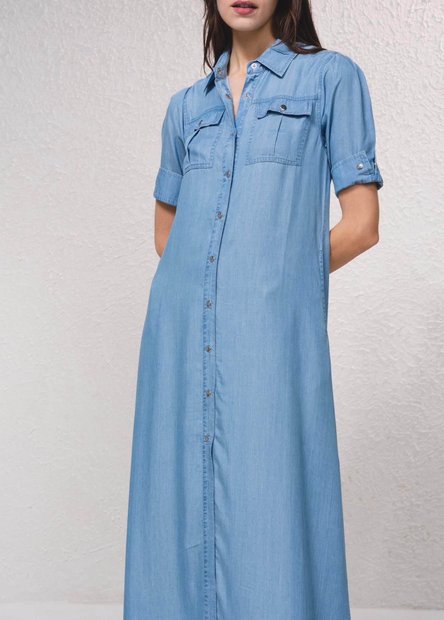 VESTIDO MIDI EM TENCEL - SMF