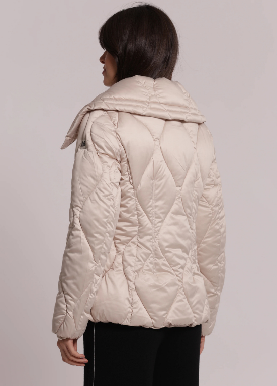 PARKA ACOLCHOADA COM ZÍPER E GOLA LARGA - MIMI MUA