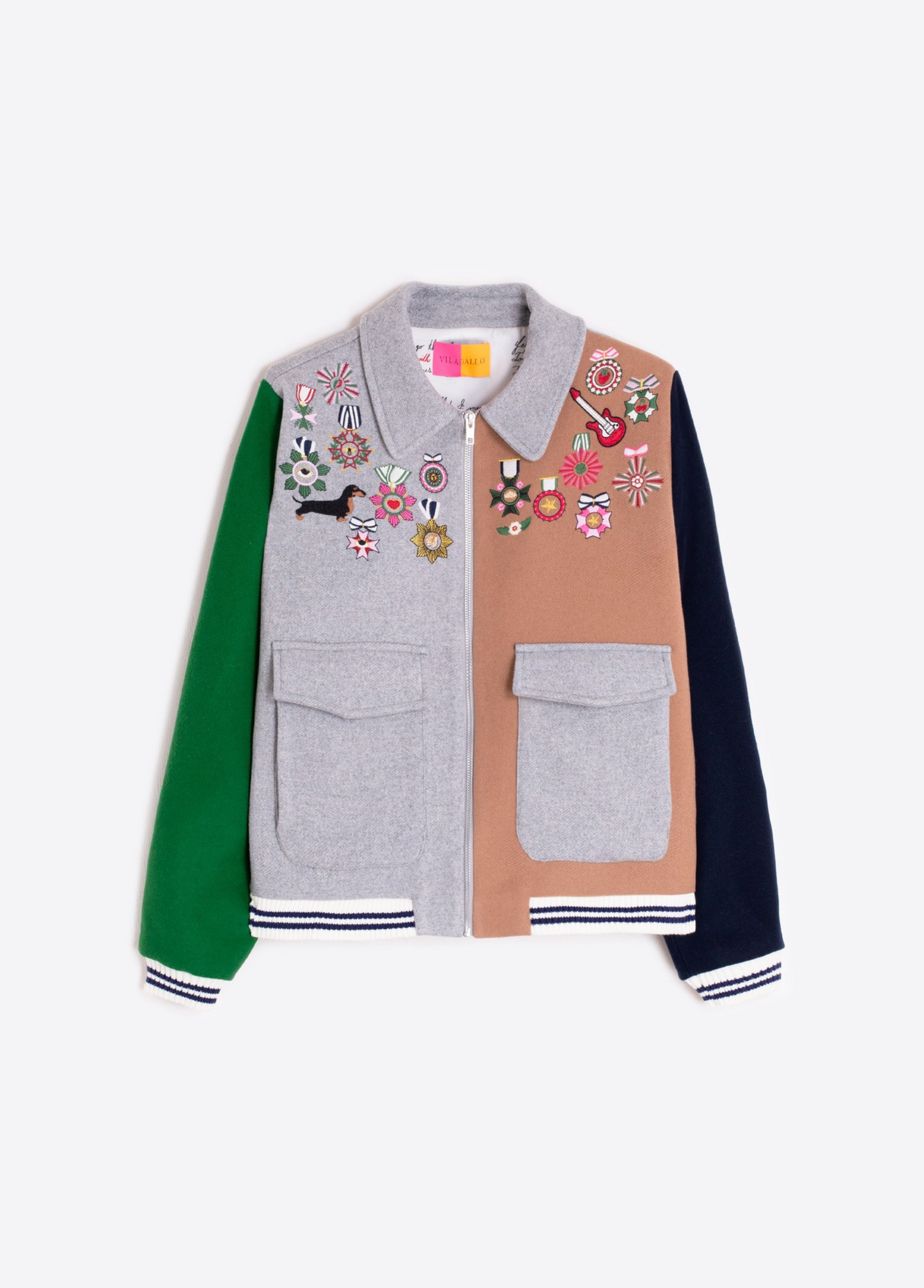 BOMBER MULTICOLORIDO COM BORDADOS - VILAGALLO