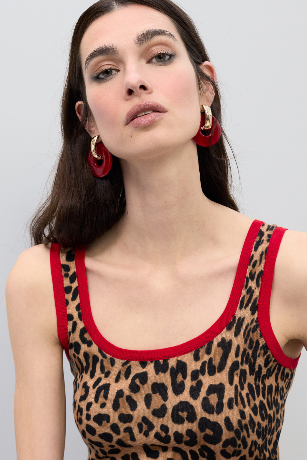 TOP ANIMAL PRINT COM CONTRASTE VERMELHO - LOLA CASADEMUNT