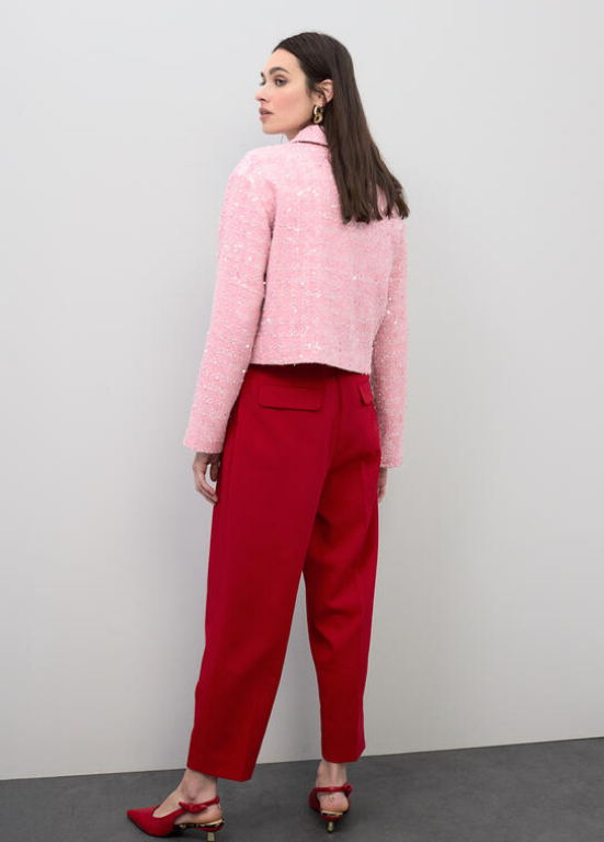 CALÇAS VERMELHAS COM PREGAS - LOLA CASADEMUNT